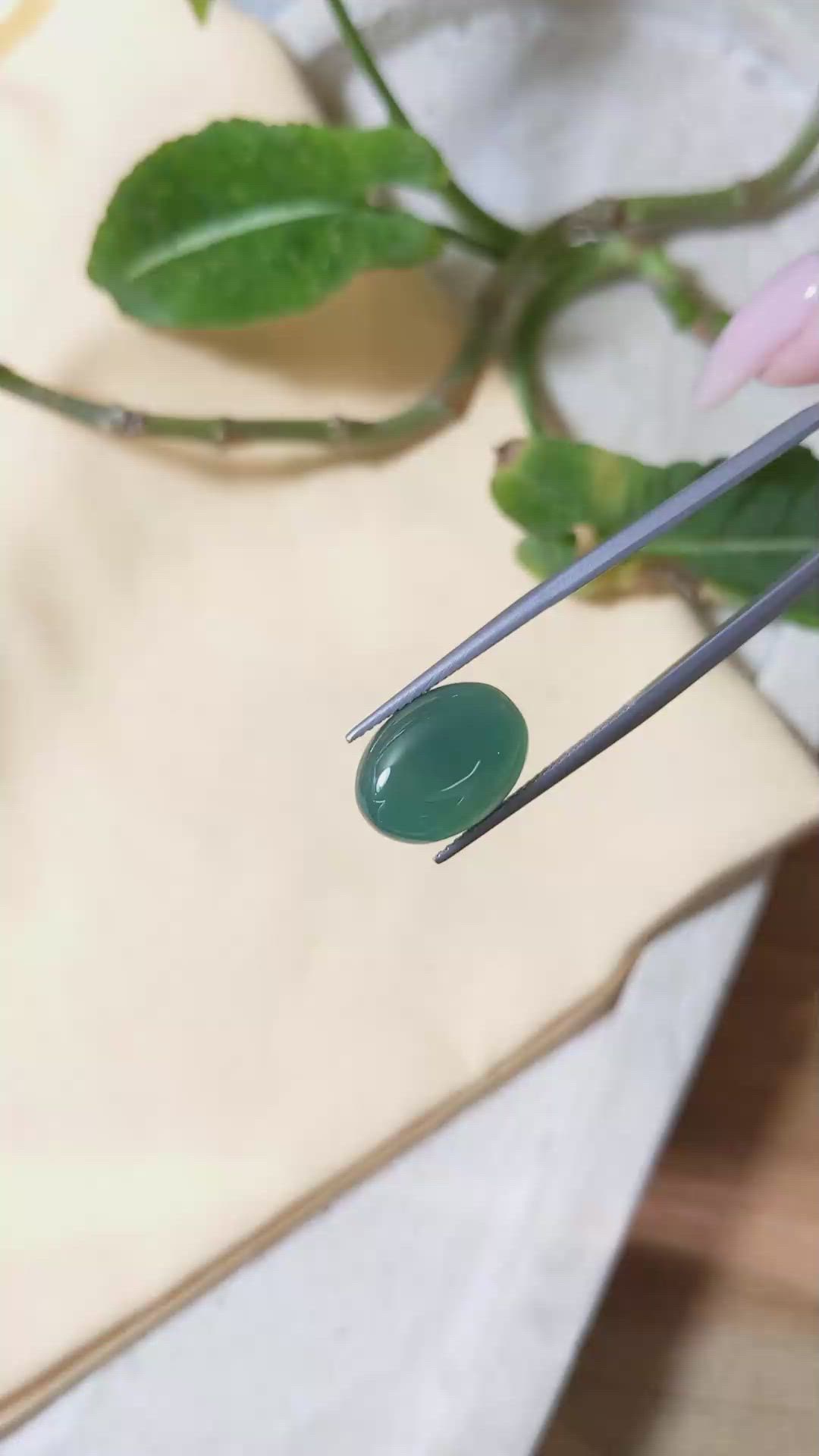 8.01 Ct. Cabochon Agate from Namibia Size Video