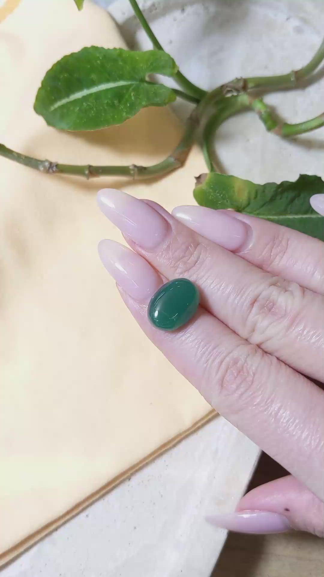 8.01 Ct. Cabochon Agate from Namibia Size Video