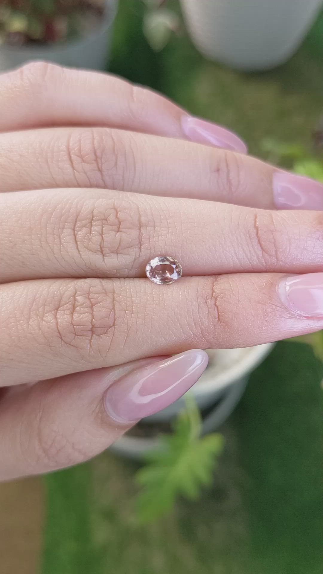 0.95 Ct. Zircon from Ceylon (Sri Lanka) Size Video