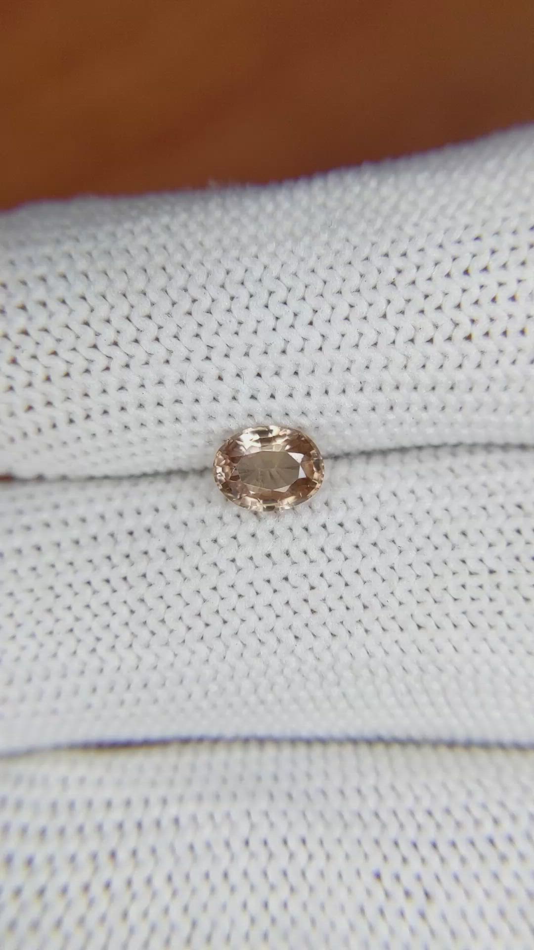 0.95 Ct. Zircon from Ceylon (Sri Lanka) Size Video