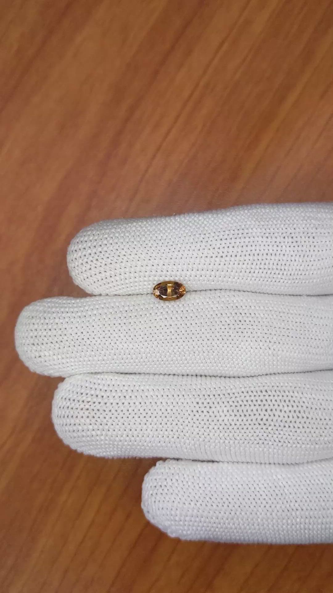 0.90 Ct. Zircon from Ceylon (Sri Lanka) Size Video