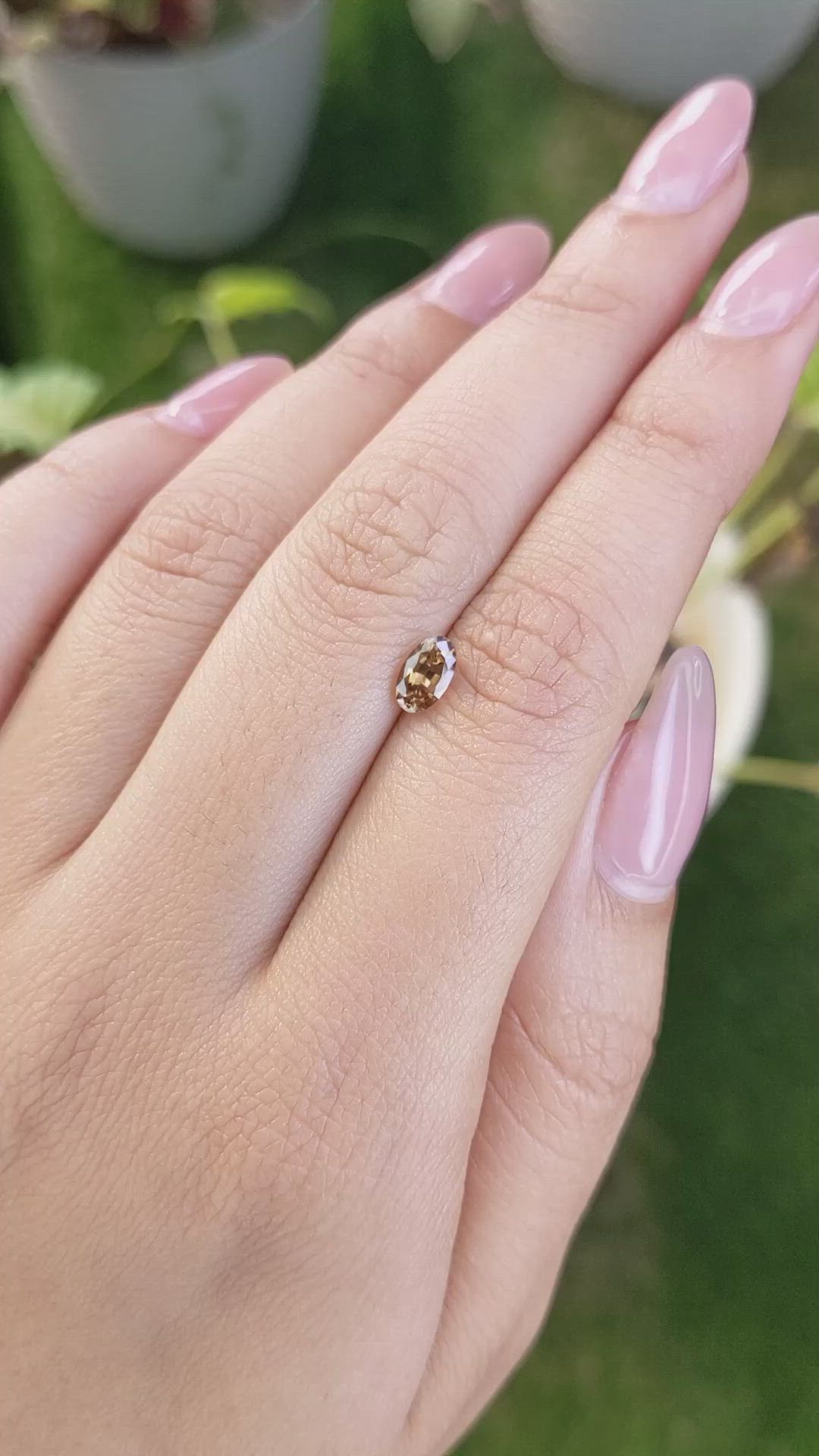 0.90 Ct. Zircon from Ceylon (Sri Lanka) Size Video