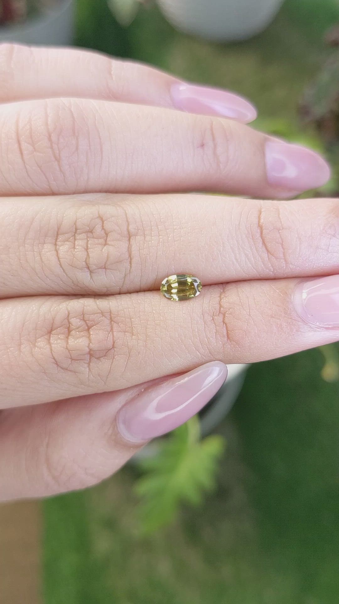 0.67 Ct. Zircon from Ceylon (Sri Lanka) Size Video