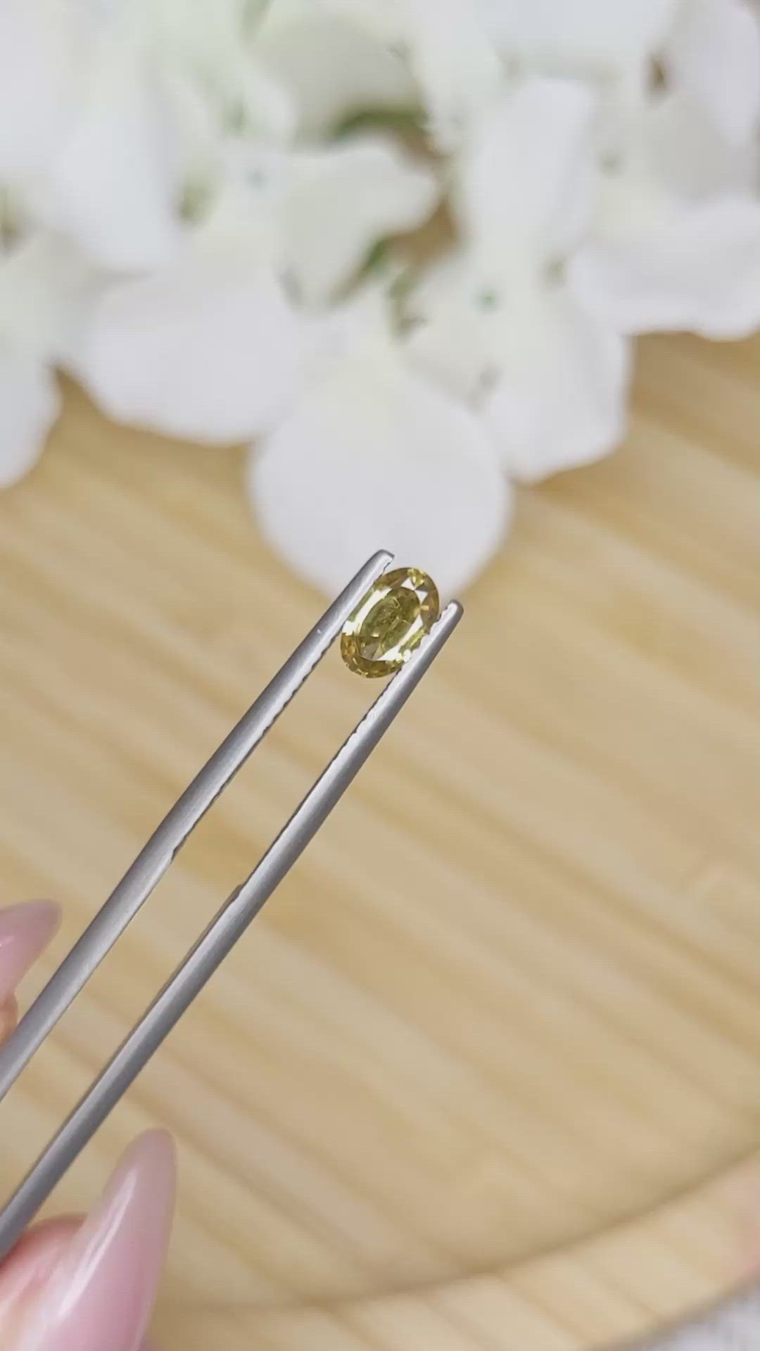 0.67 Ct. Zircon from Ceylon (Sri Lanka) Size Video