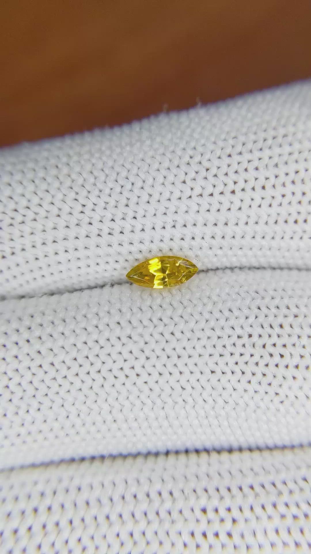 0.47 Ct. Zircon from Ceylon (Sri Lanka) Size Video