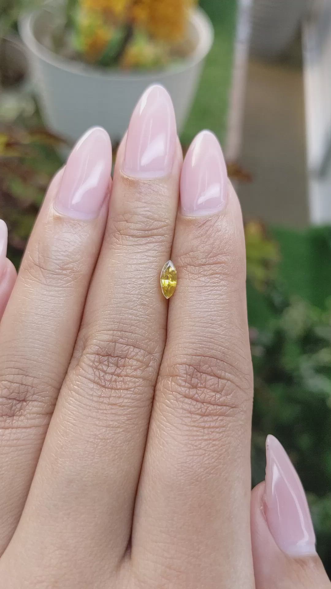 0.47 Ct. Zircon from Ceylon (Sri Lanka) Size Video