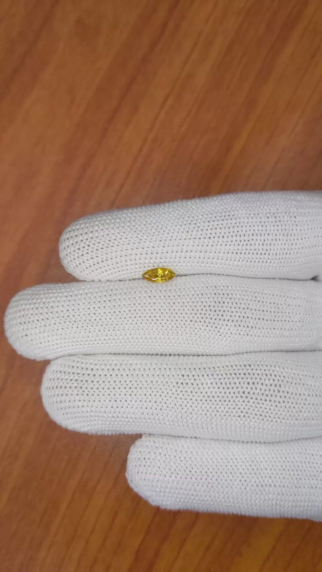 0.47 Ct. Zircon from Ceylon (Sri Lanka) Size Video