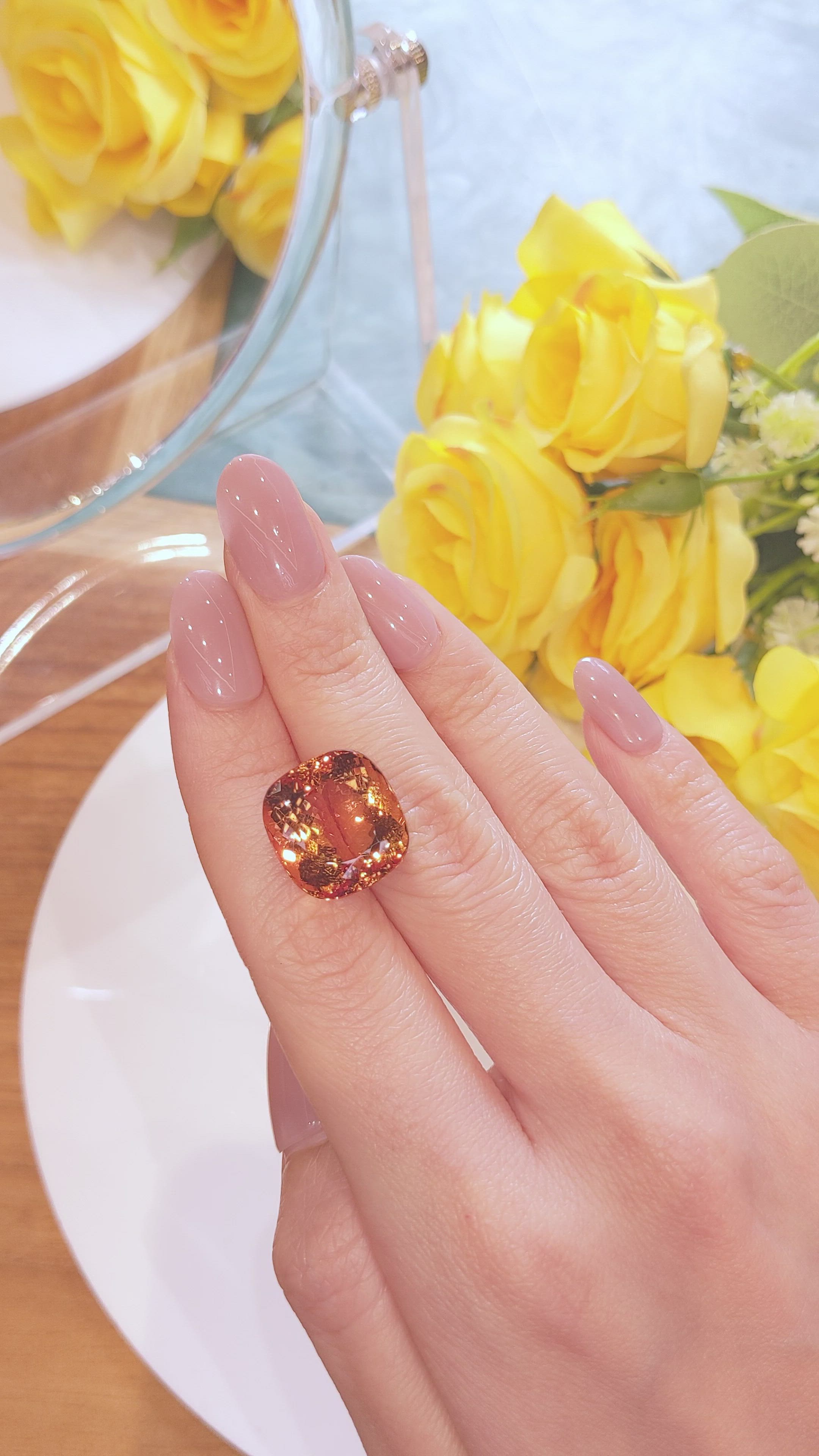 26.00 Ct. Imperial Topaz from Brazil Size Video