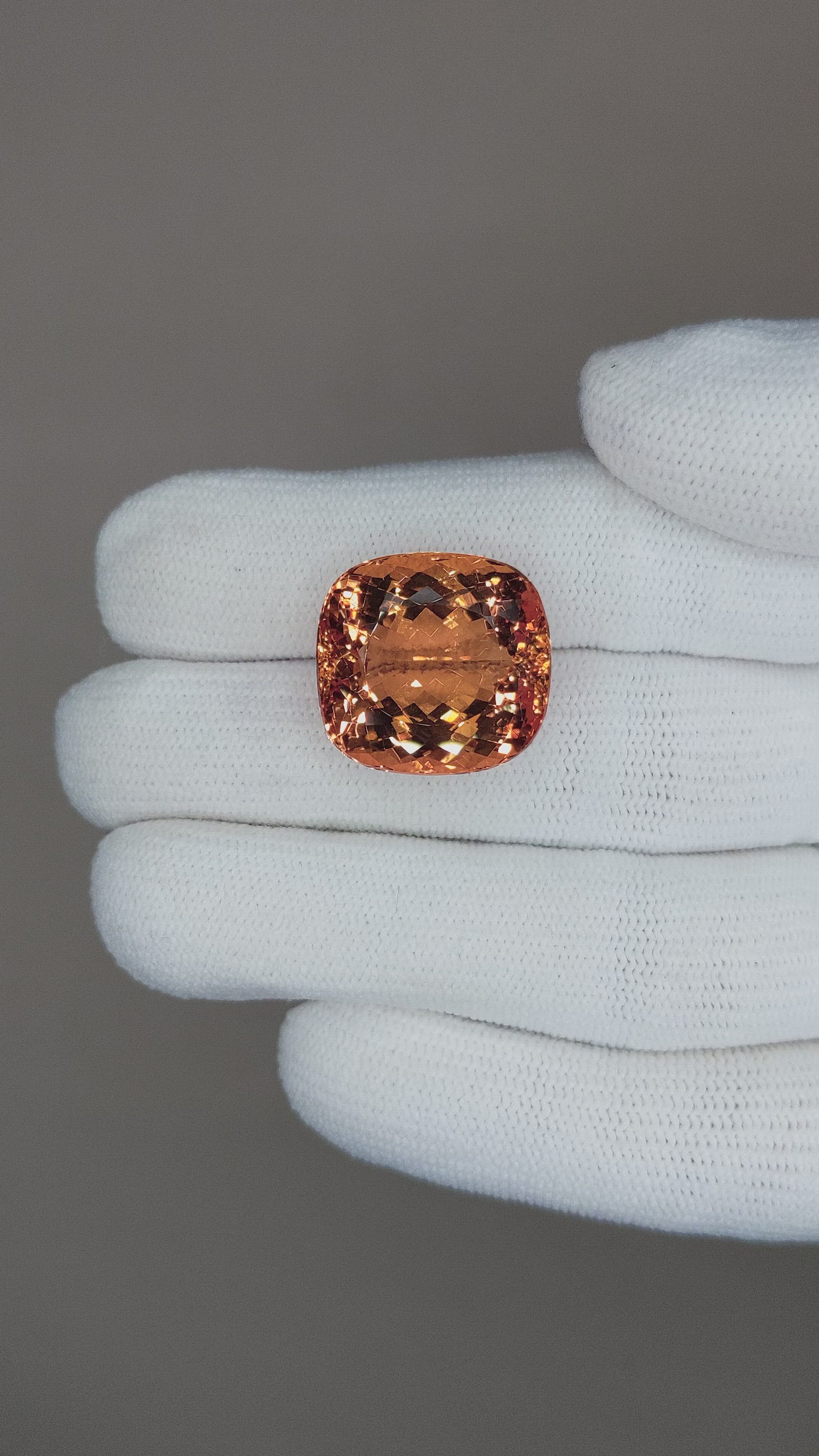 26.00 Ct. Imperial Topaz from Brazil Size Video