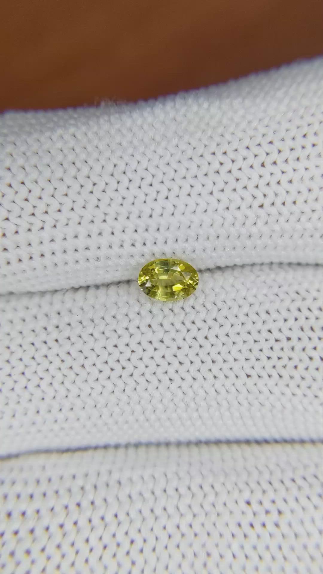 0.44 Ct. Zircon from Ceylon (Sri Lanka) Size Video