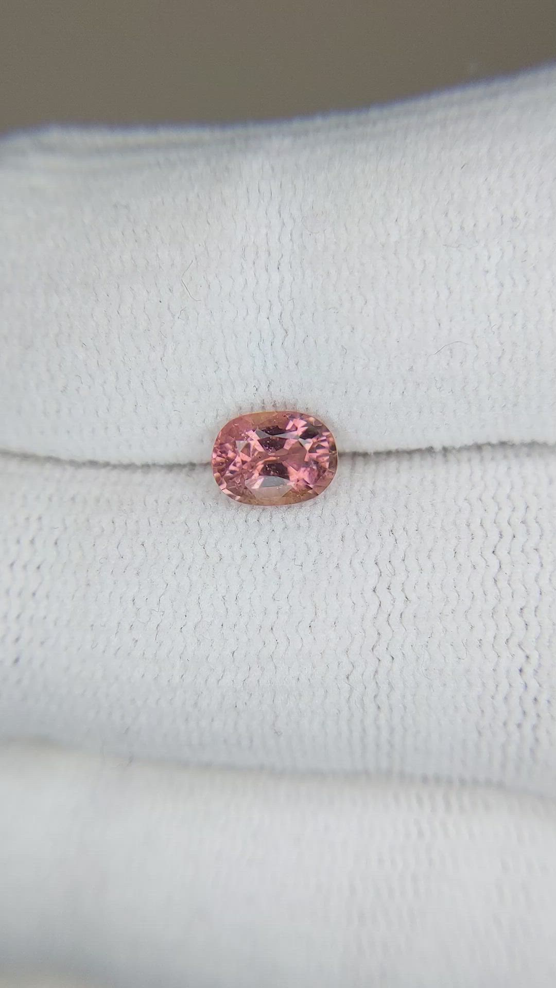 0.90 Ct. Brownish Pink Tourmaline from Tanzania Size Video