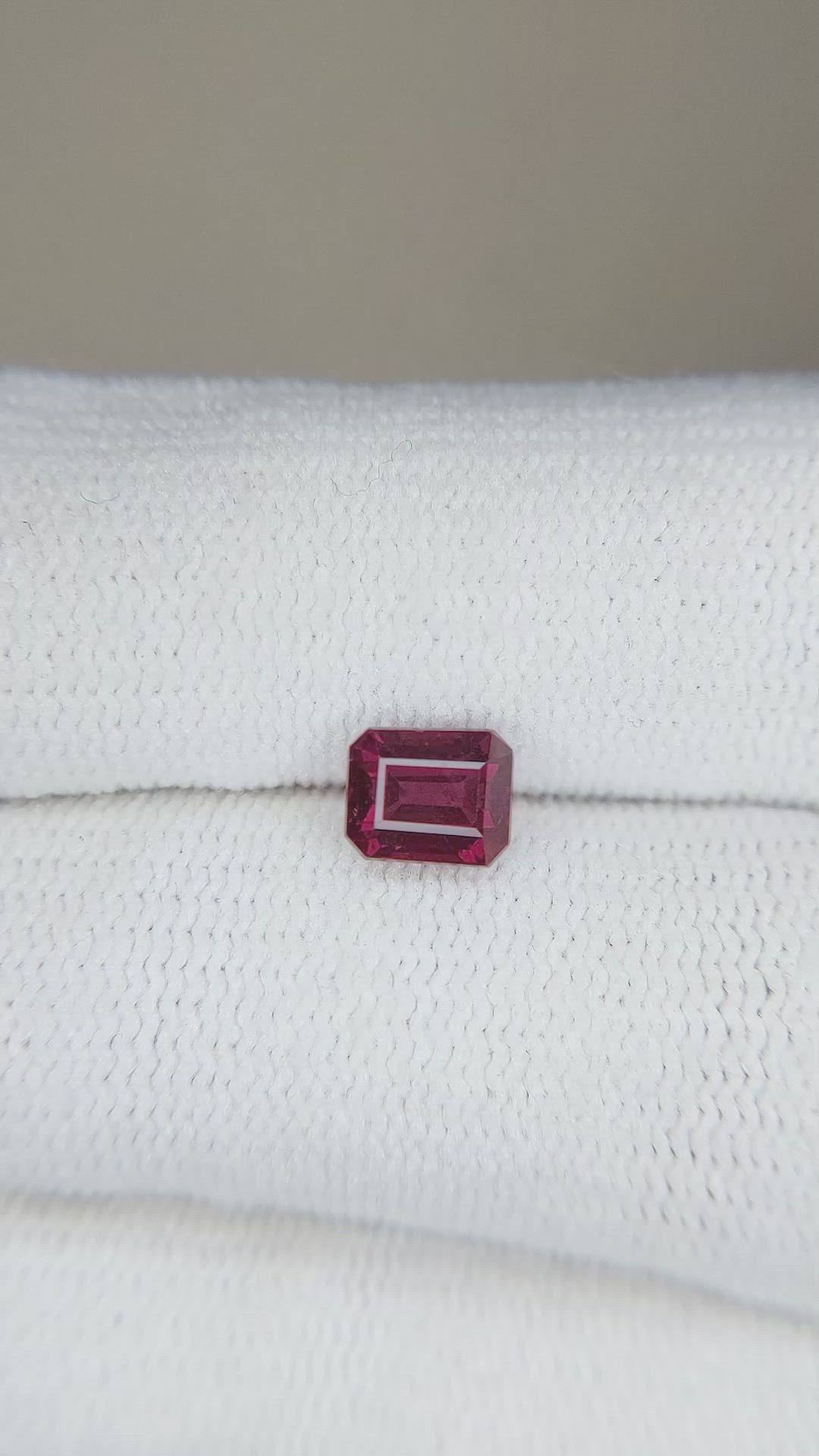 1.11 Ct. Rhodolite Garnet from Tanzania Size Video