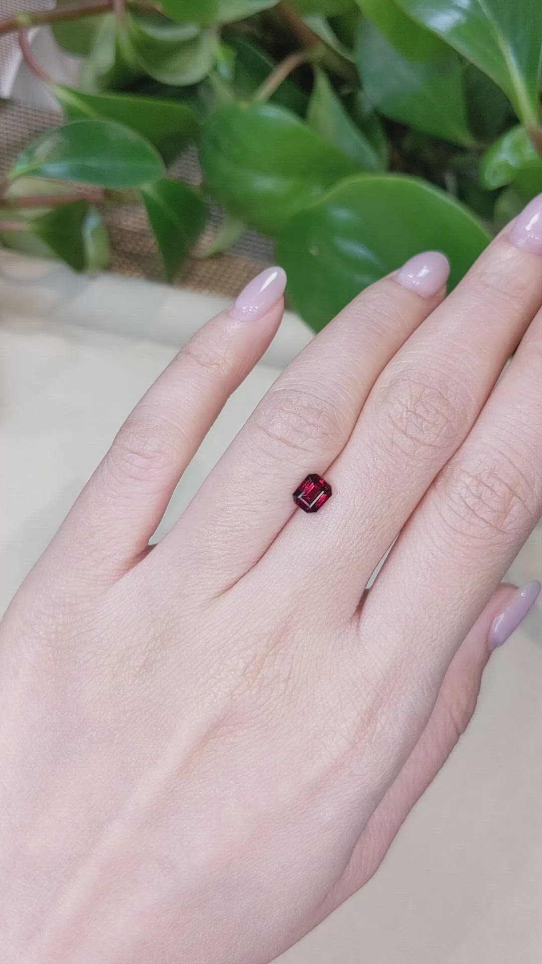 1.20 Ct. Rhodolite Garnet from Tanzania Size Video