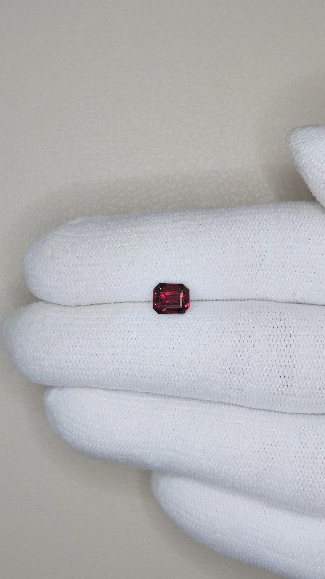 1.20 Ct. Rhodolite Garnet from Tanzania Size Video