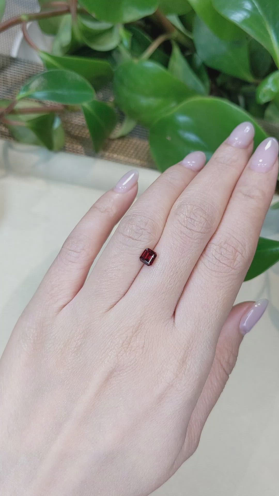 1.09 Ct. Rhodolite Garnet from Tanzania Size Video
