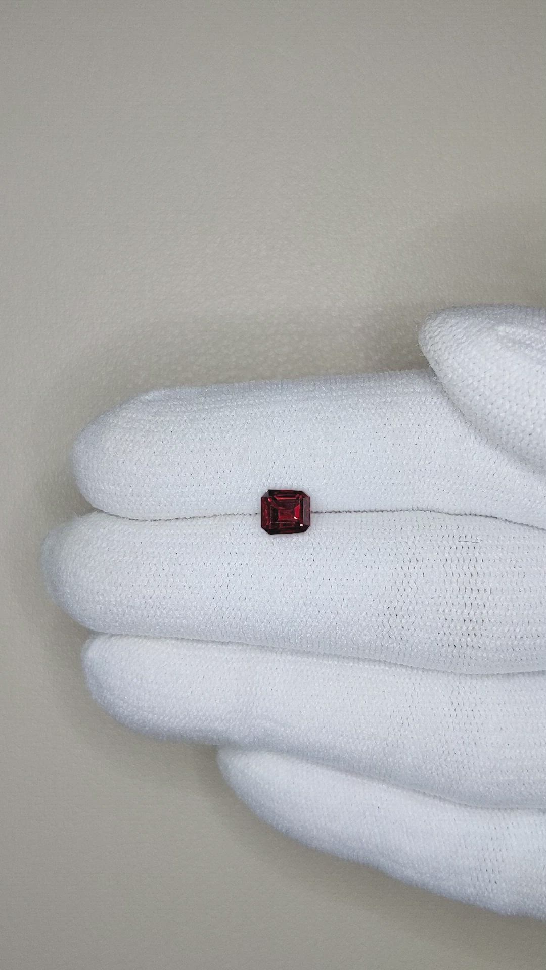 1.09 Ct. Rhodolite Garnet from Tanzania Size Video
