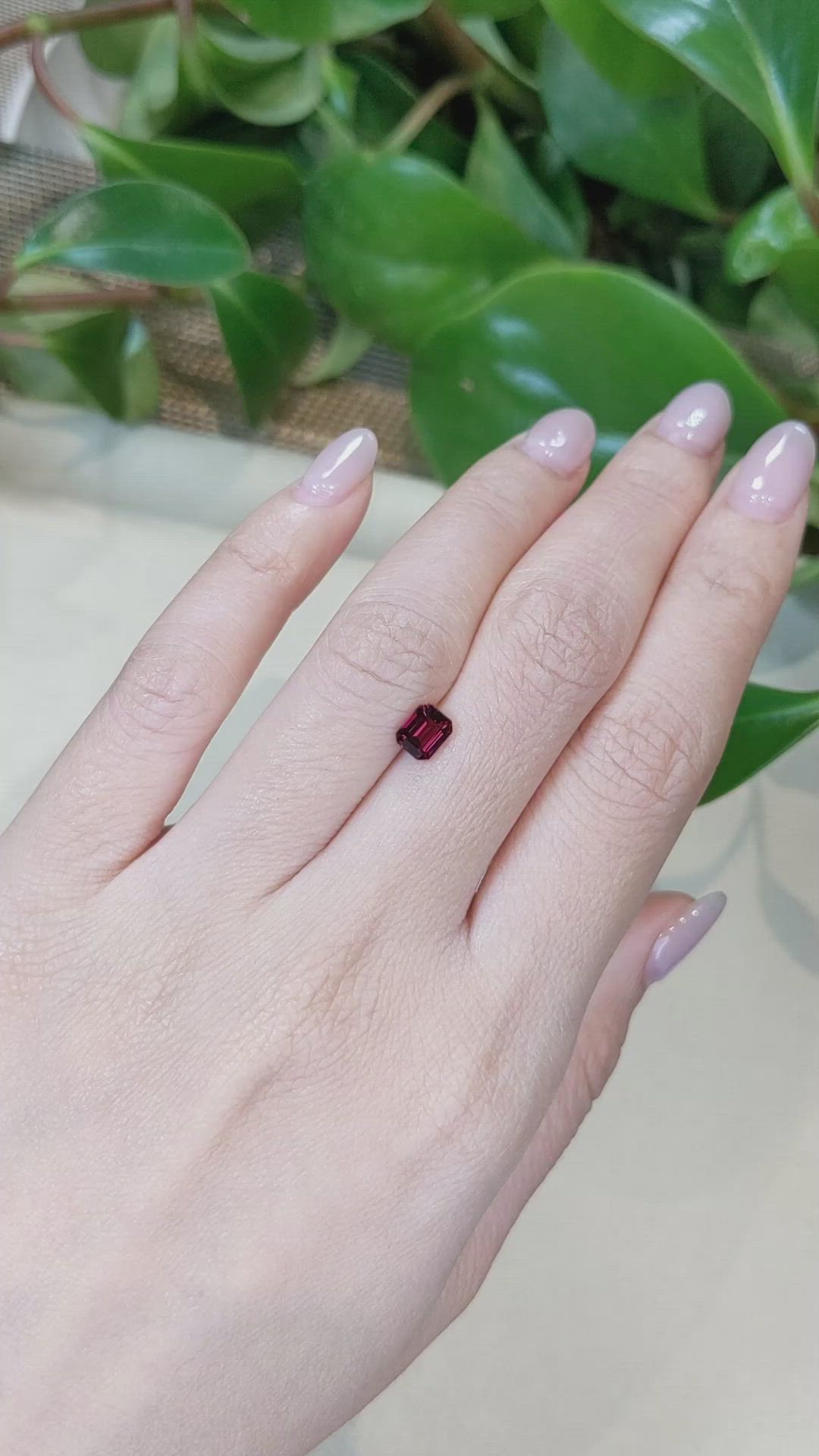 1.06 Ct. Rhodolite Garnet from Tanzania Size Video