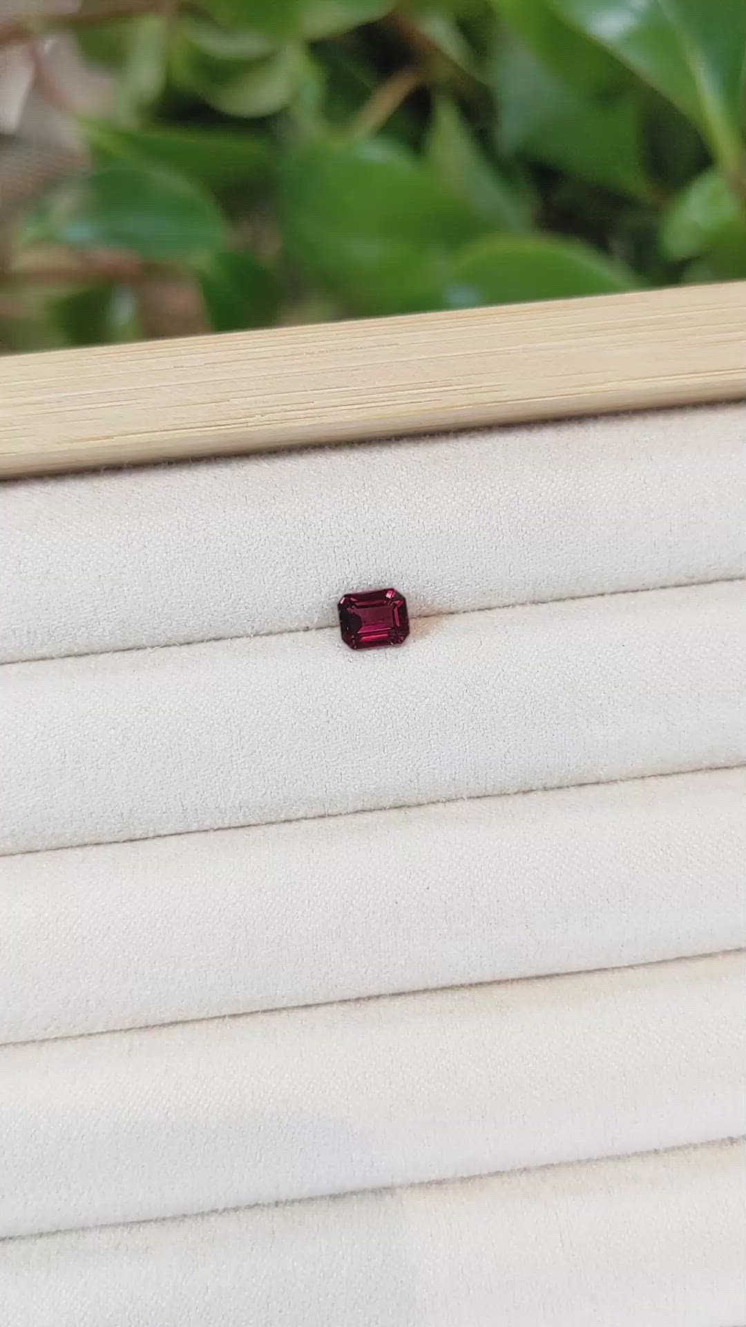 1.06 Ct. Rhodolite Garnet from Tanzania Size Video