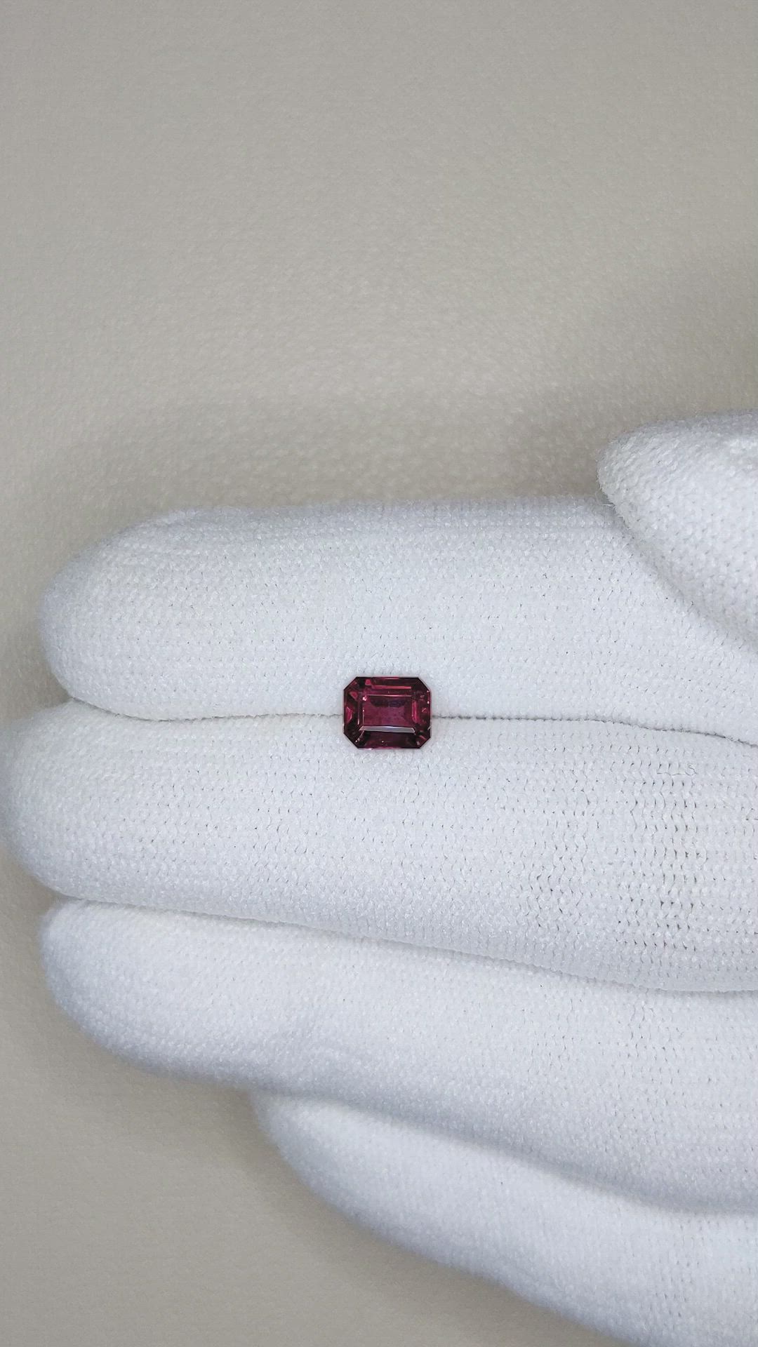 1.06 Ct. Rhodolite Garnet from Tanzania Size Video