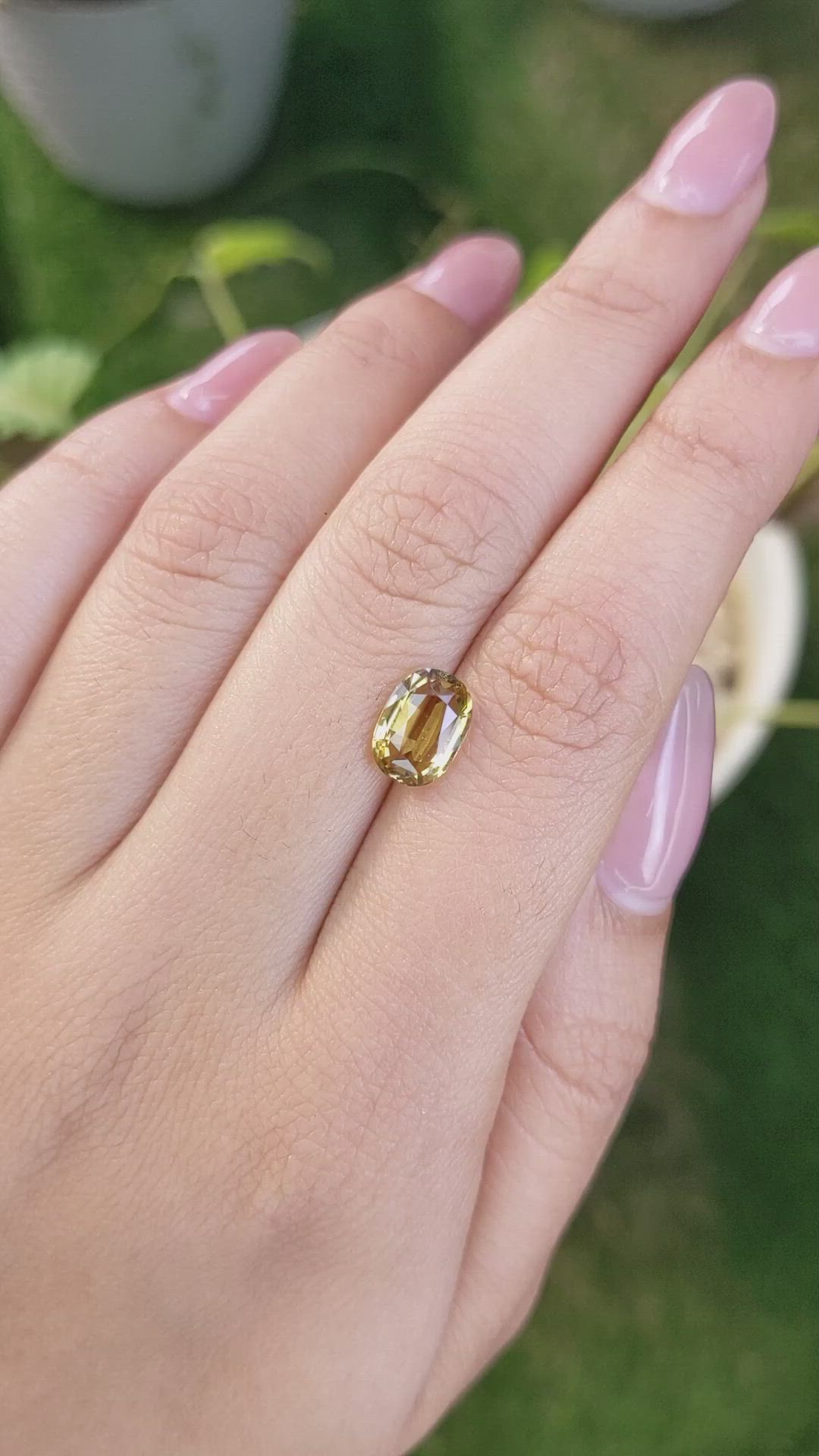 2.59 Ct. Chrysoberyl from Ceylon (Sri Lanka) Size Video