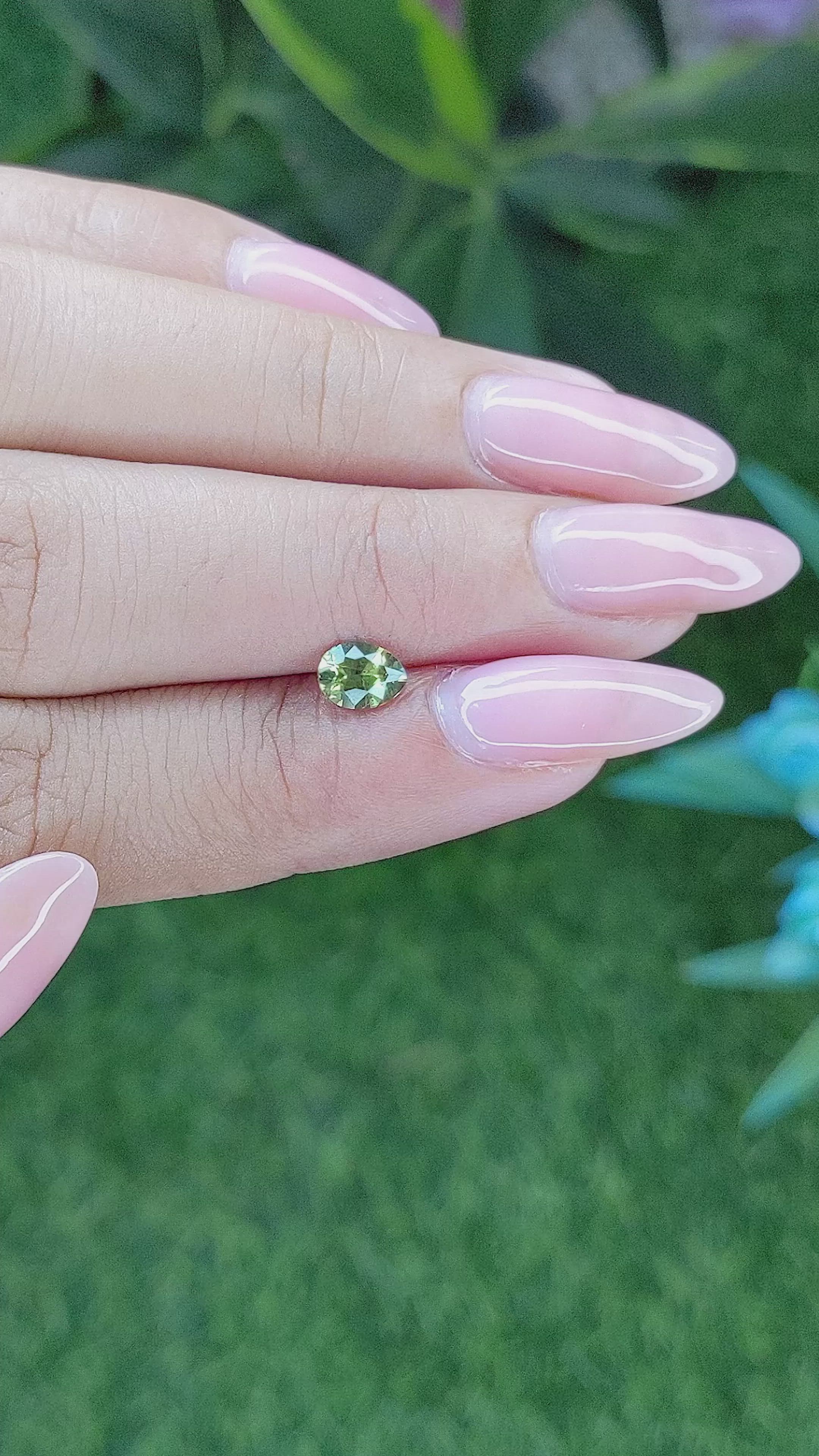 0.62 Ct. Green Chrysoberyl from Tanzania Size Video