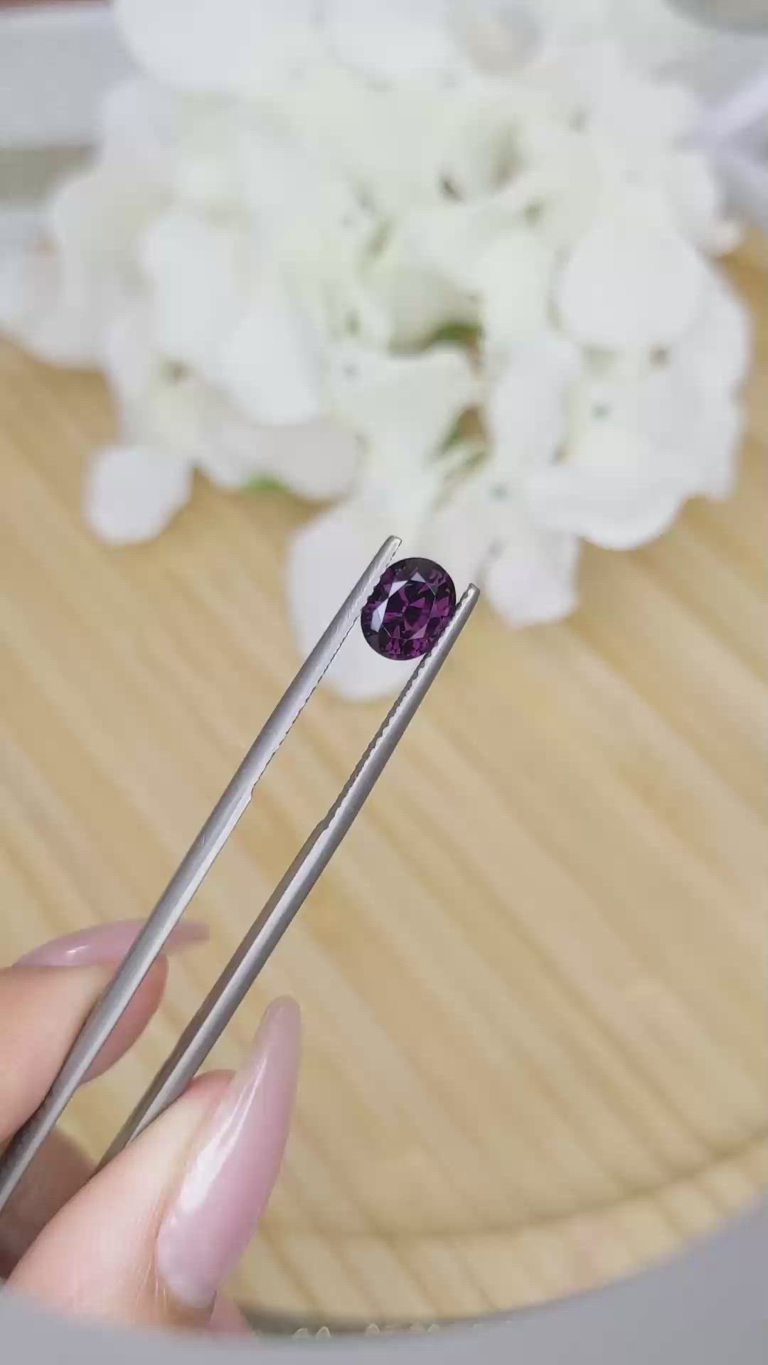 1.66 Ct. Spinel from Ceylon (Sri Lanka) Size Video