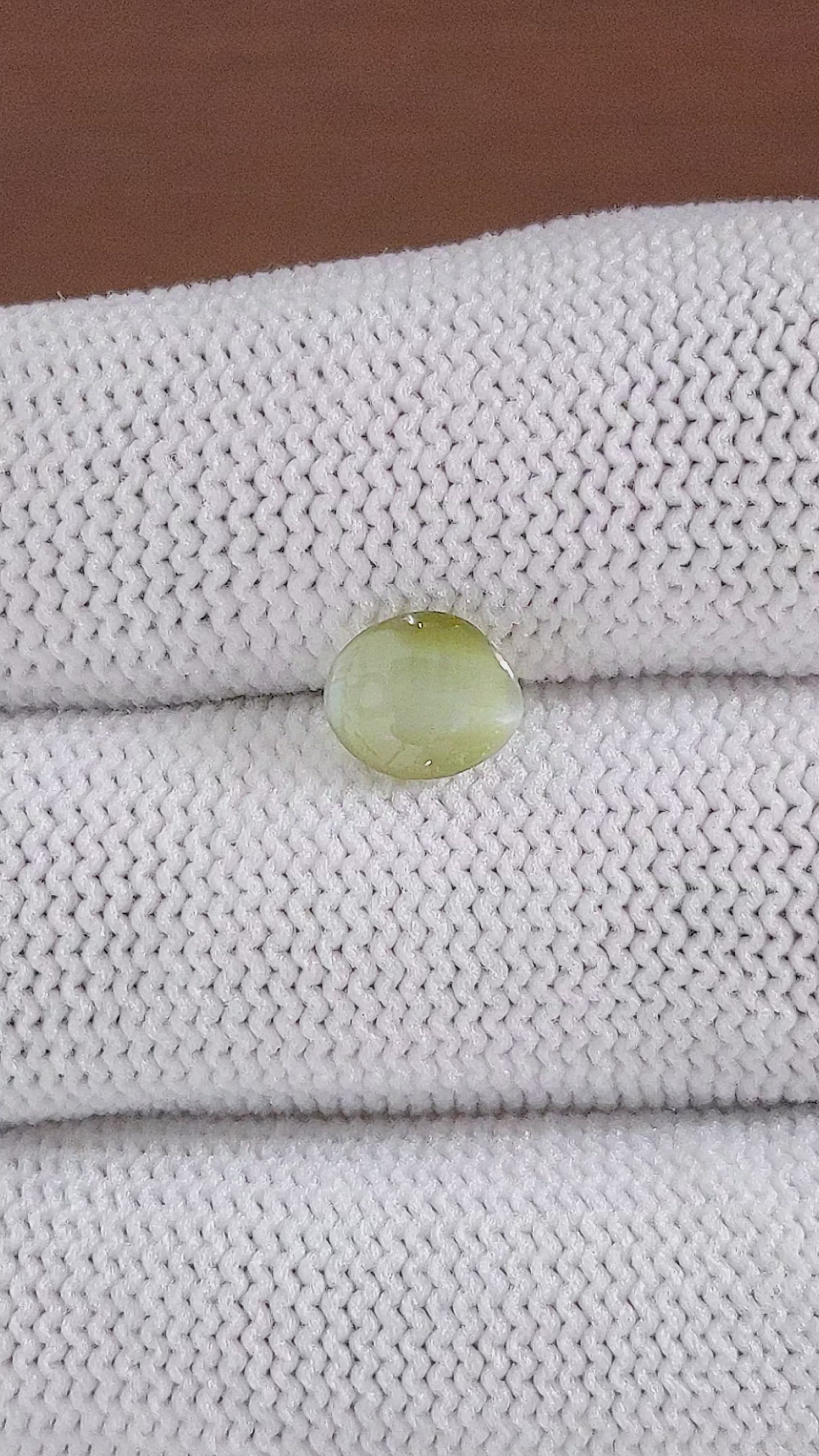1.39 Ct. Yellowish Green Cabochon Chrysoberyl from Ceylon (Sri Lanka) Size Video