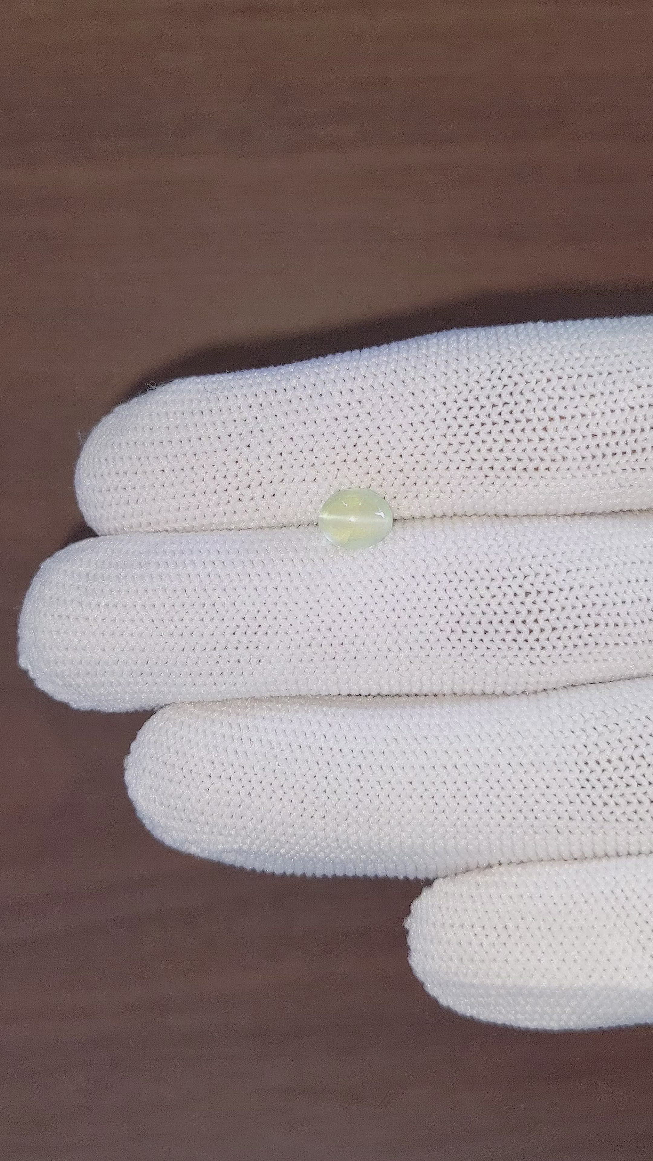 1.74 Ct. Yellowish Green Cabochon Chrysoberyl from Ceylon (Sri Lanka) Size Video