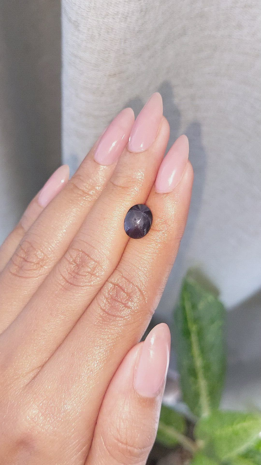 3.89 Ct. Purple Star Spinel from Ceylon (Sri Lanka) Size Video