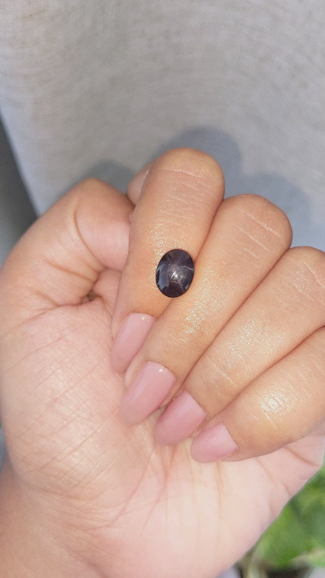 3.89 Ct. Purple Star Spinel from Ceylon (Sri Lanka) Size Video