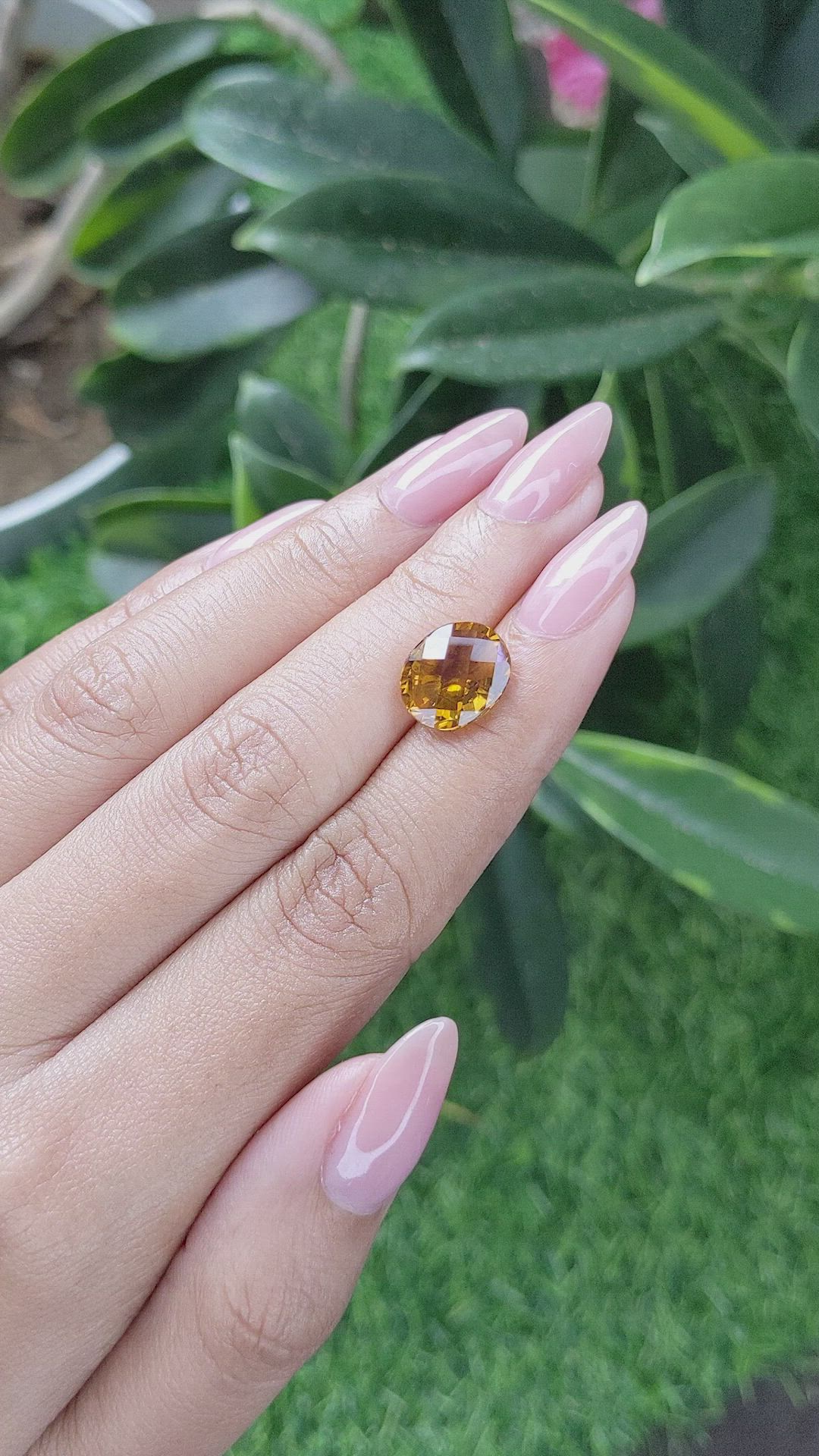 3.56 Ct. Orangish Brown Tourmaline from Ceylon (Sri Lanka) Size Video