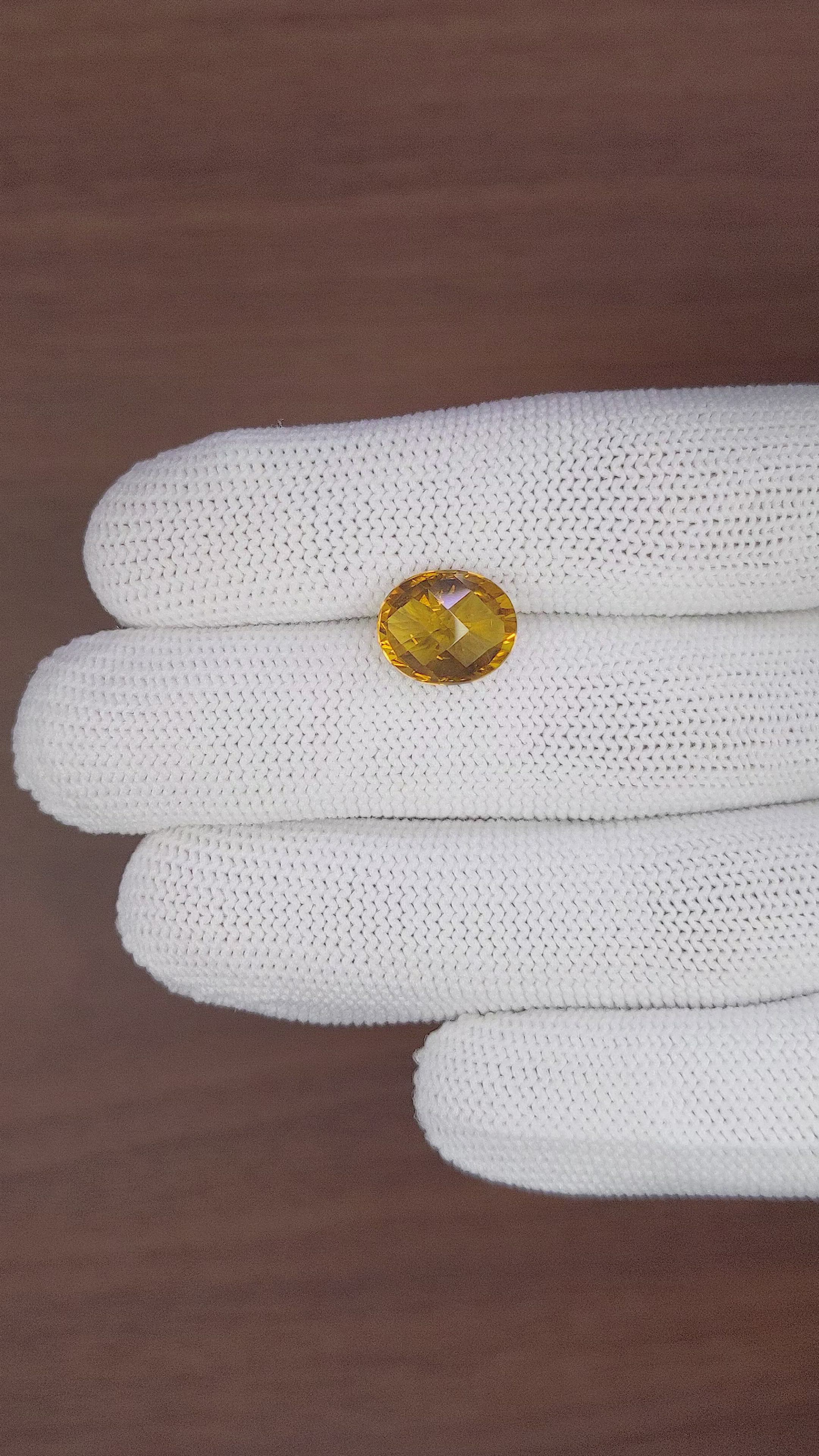 3.56 Ct. Orangish Brown Tourmaline from Ceylon (Sri Lanka) Size Video