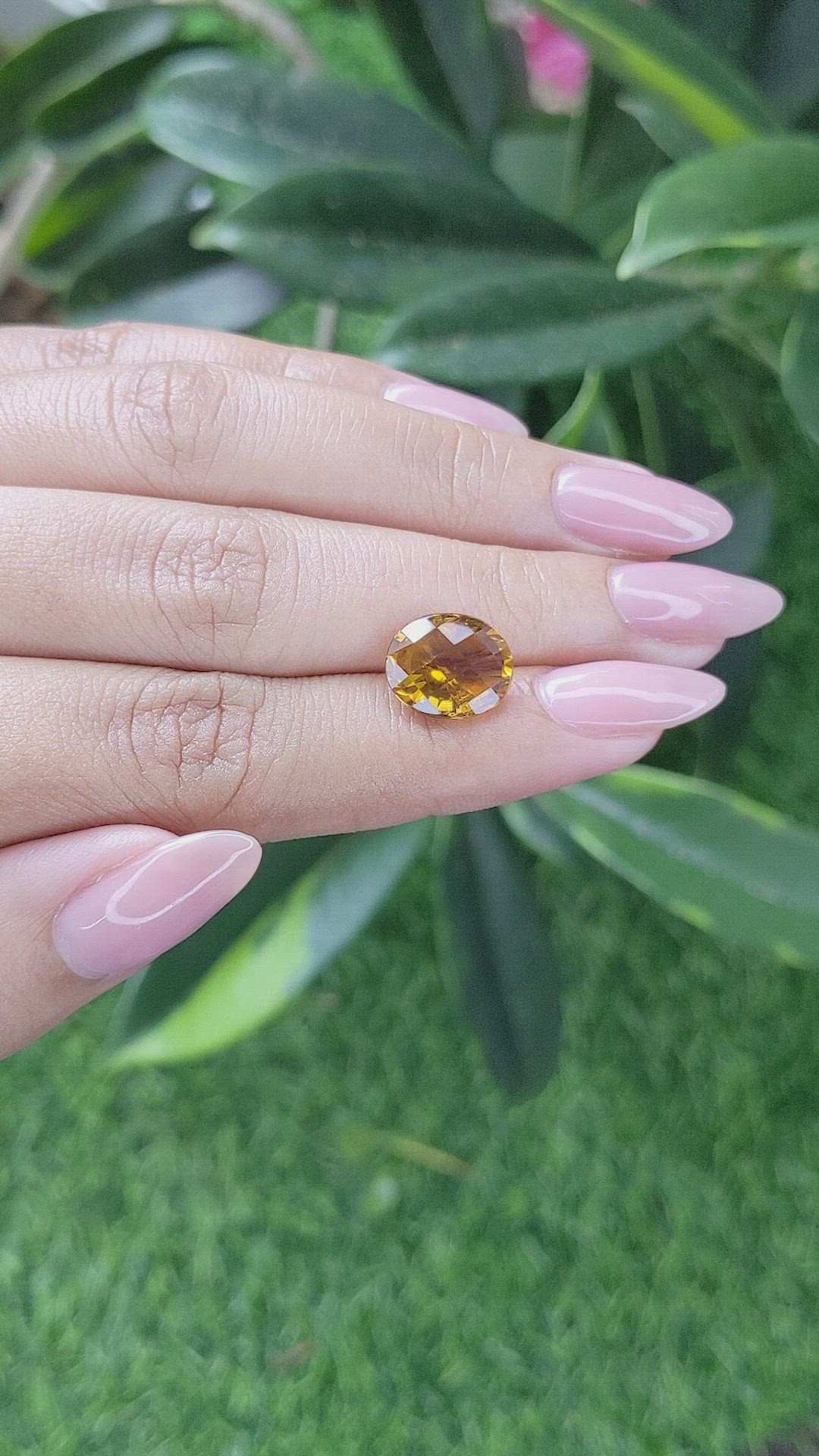 3.56 Ct. Orangish Brown Tourmaline from Ceylon (Sri Lanka) Size Video