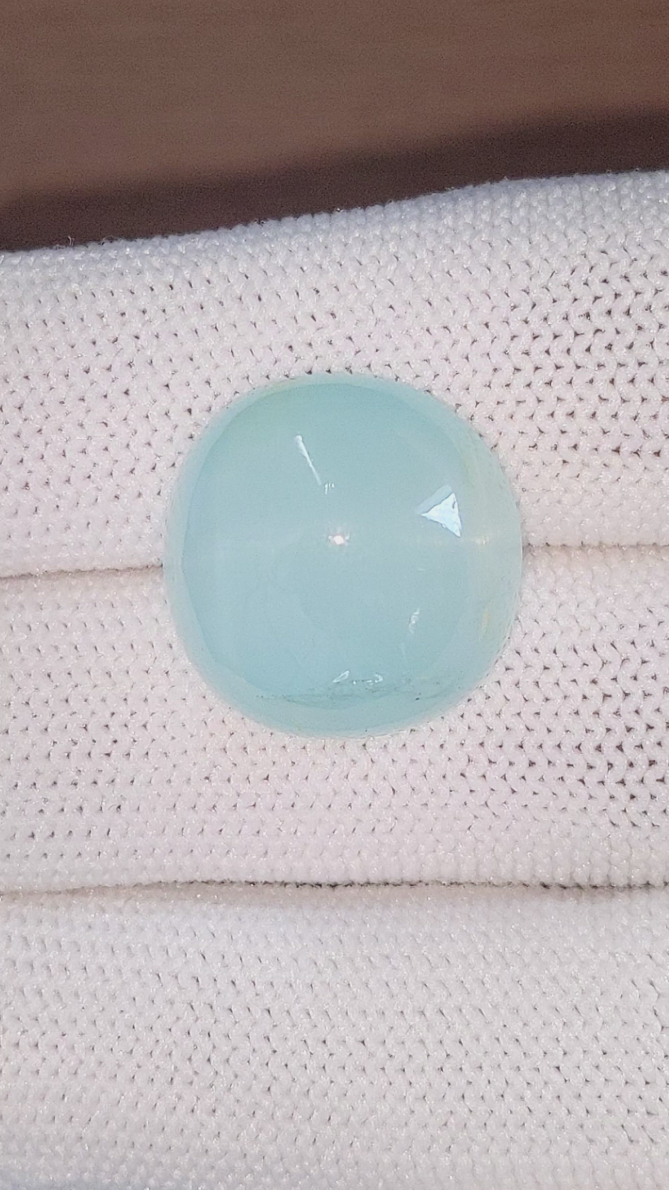 25.09 Ct. Blue Cabochon Aquamarine from Ceylon (Sri Lanka) Size Video