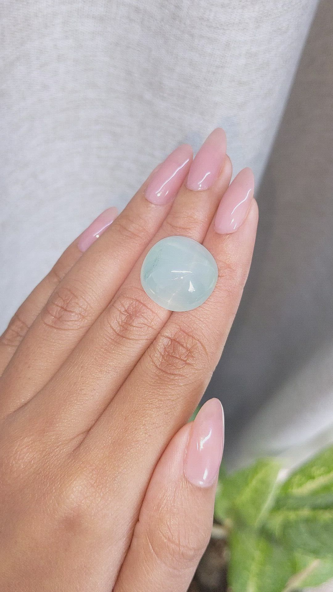 25.09 Ct. Blue Cabochon Aquamarine from Ceylon (Sri Lanka) Size Video