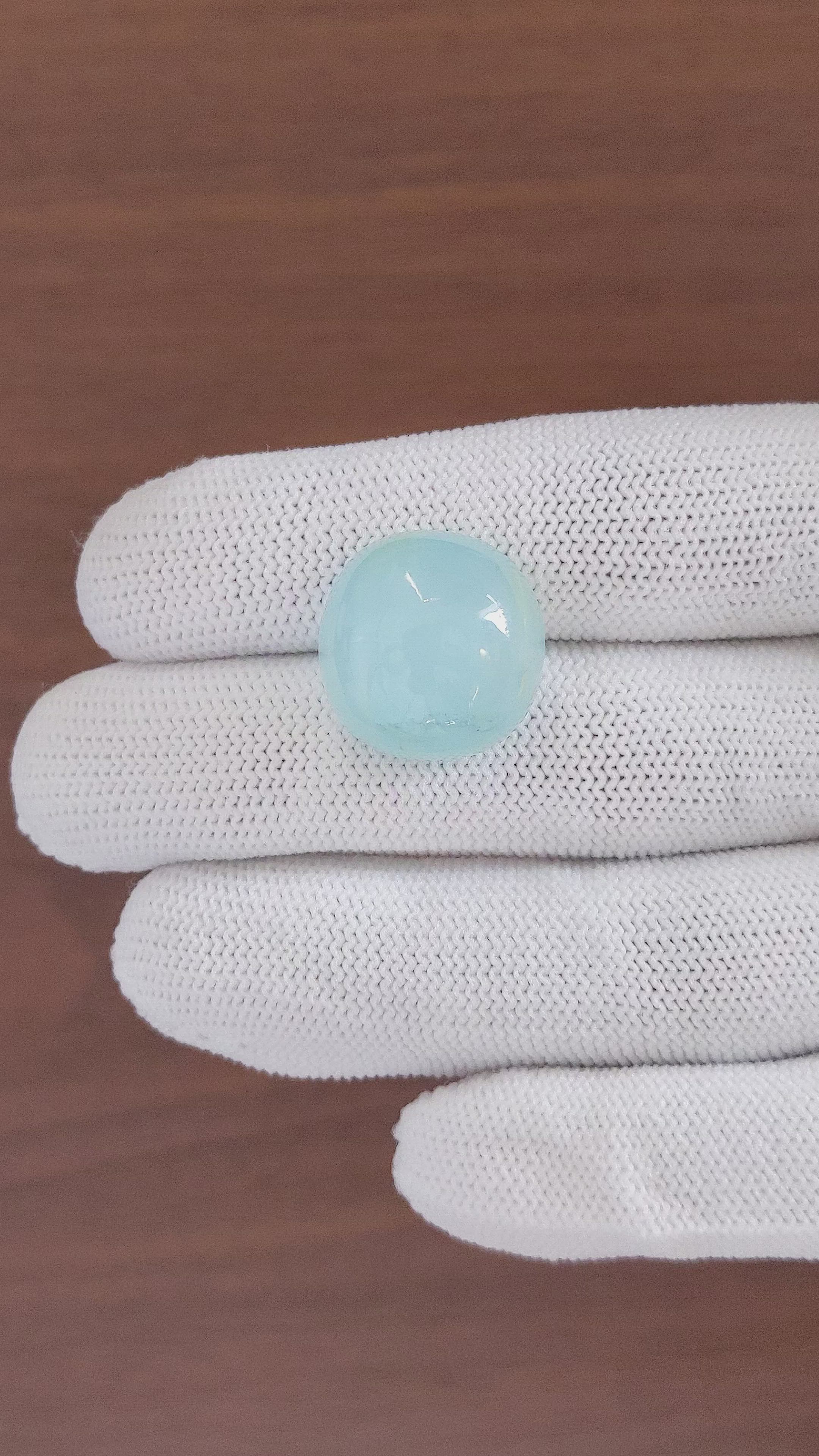 25.09 Ct. Blue Cabochon Aquamarine from Ceylon (Sri Lanka) Size Video