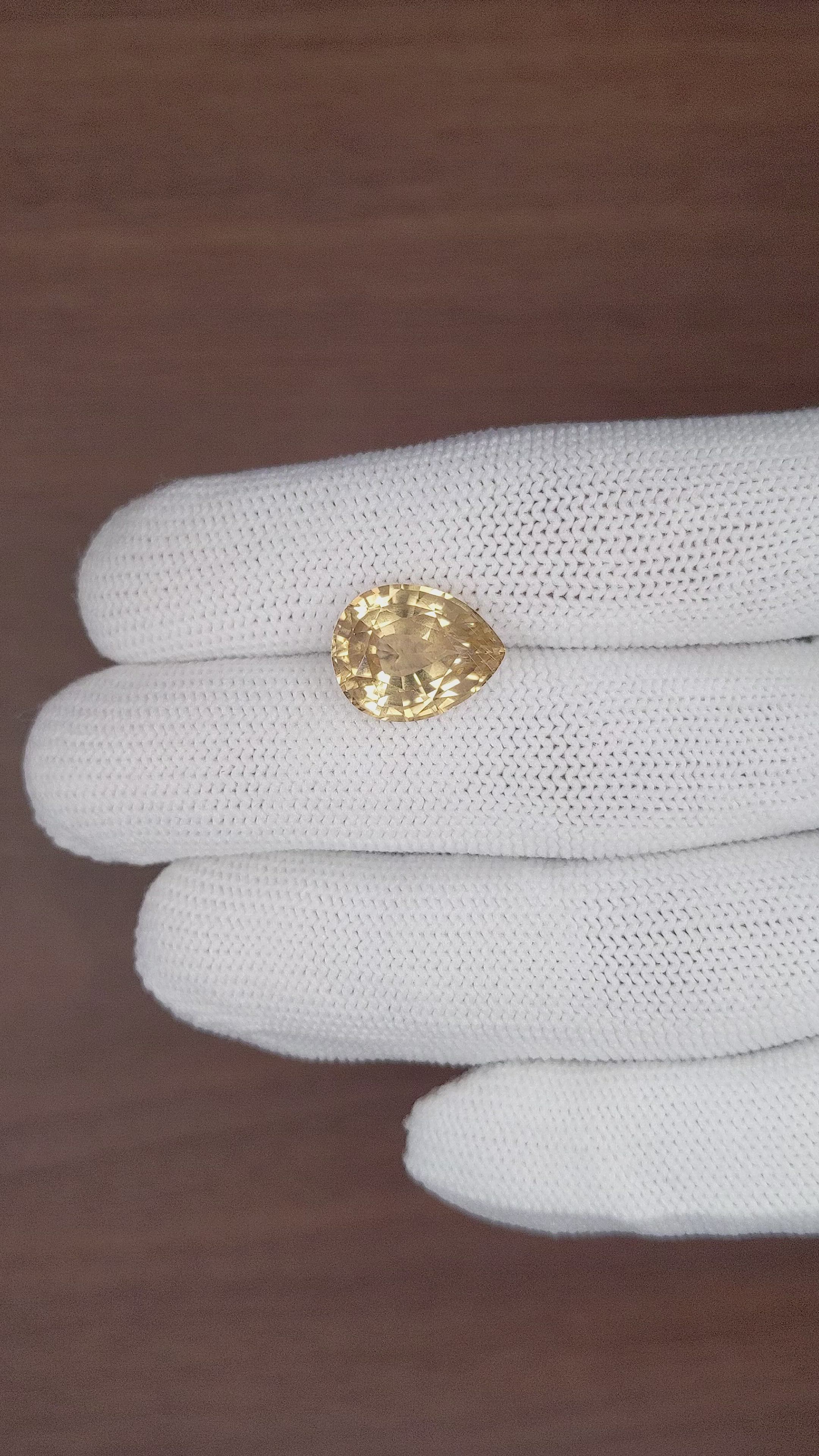8.08 Ct. Brown Sinhalite from Ceylon (Sri Lanka) Size Video