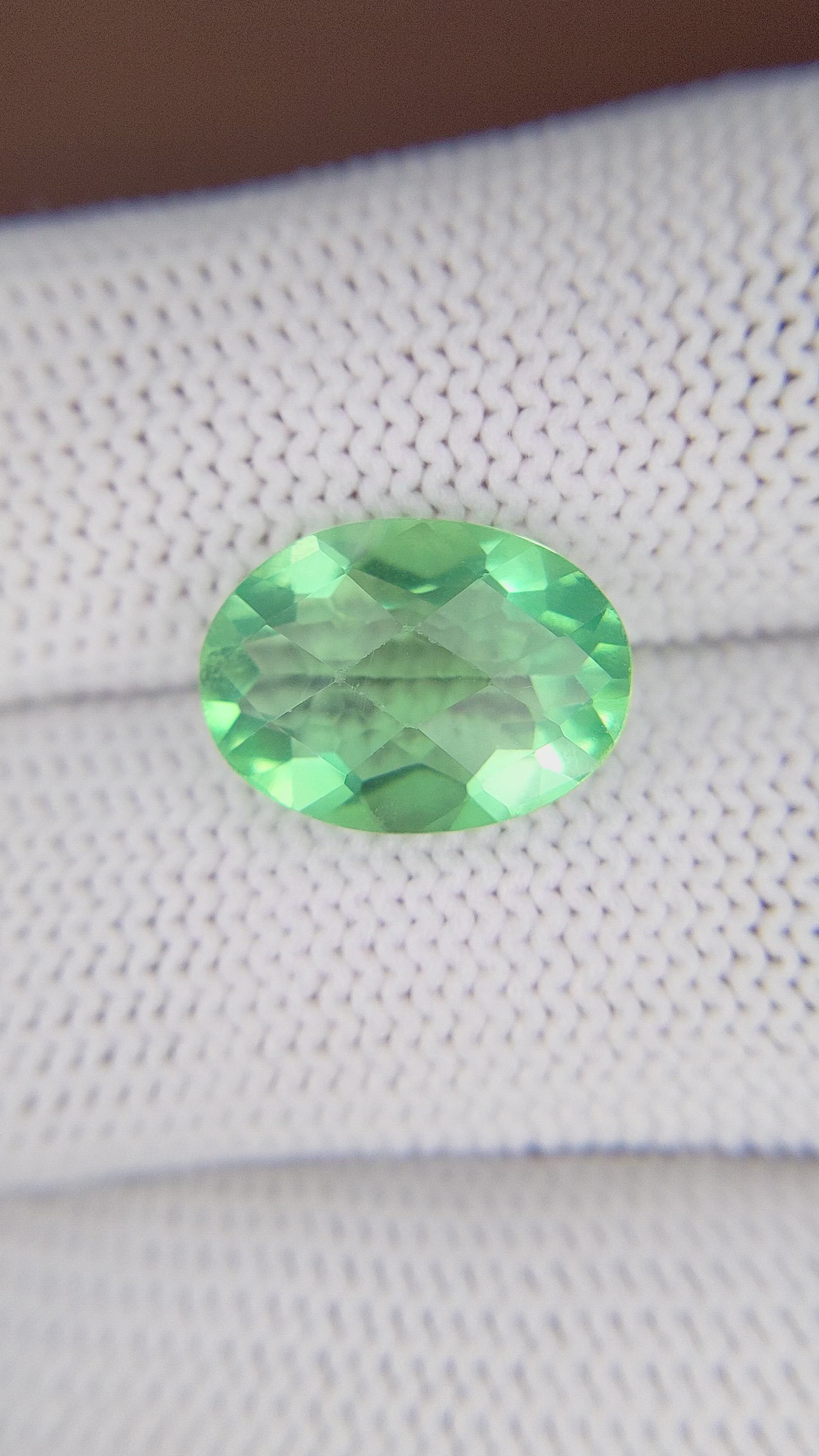 6.01 Ct. Green Fluorite from Ceylon (Sri Lanka) Size Video