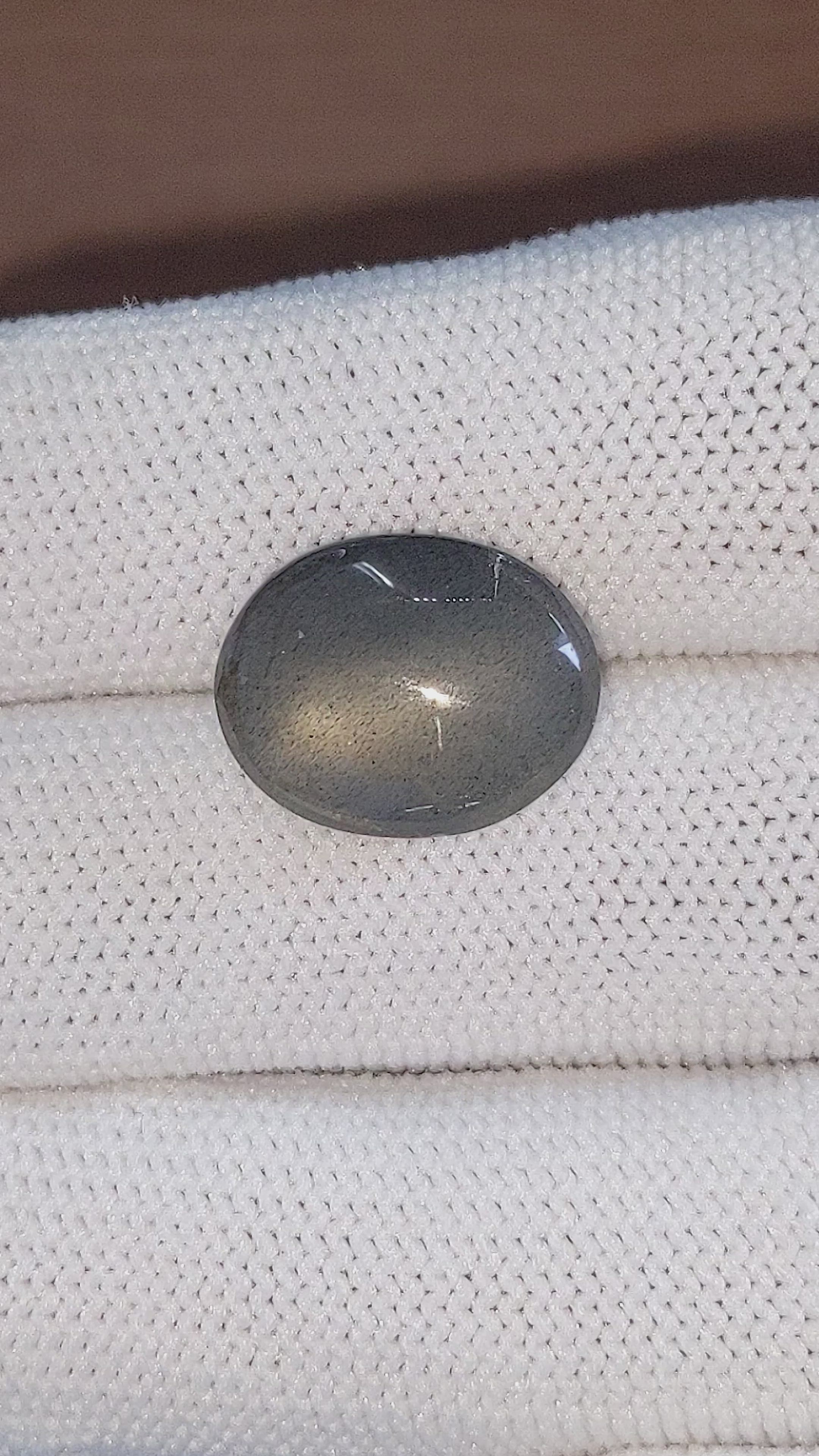 9.31 Ct. Grey Cabochon Moonstone from Ceylon (Sri Lanka) Size Video