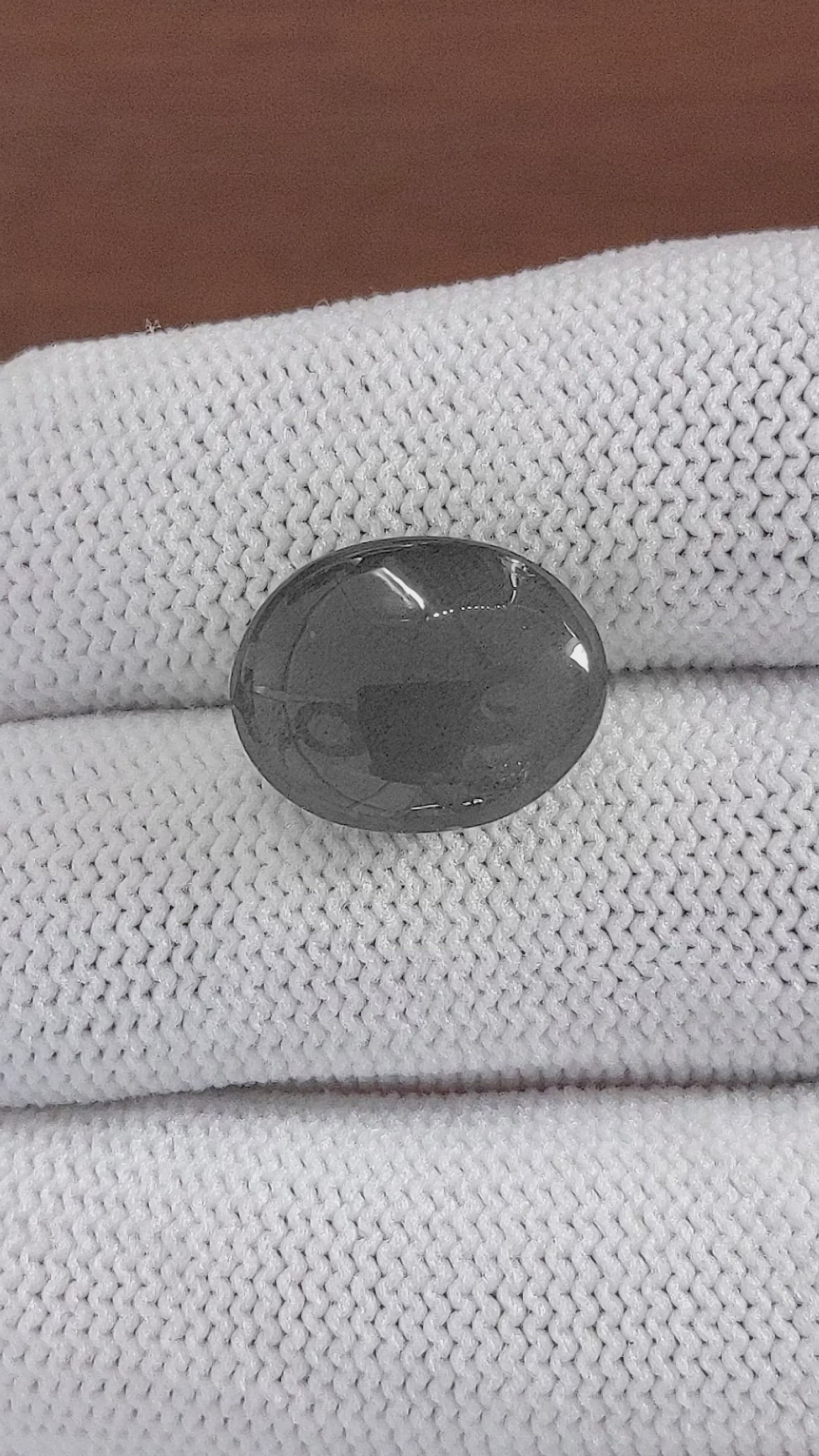 9.31 Ct. Grey Cabochon Moonstone from Ceylon (Sri Lanka) Size Video