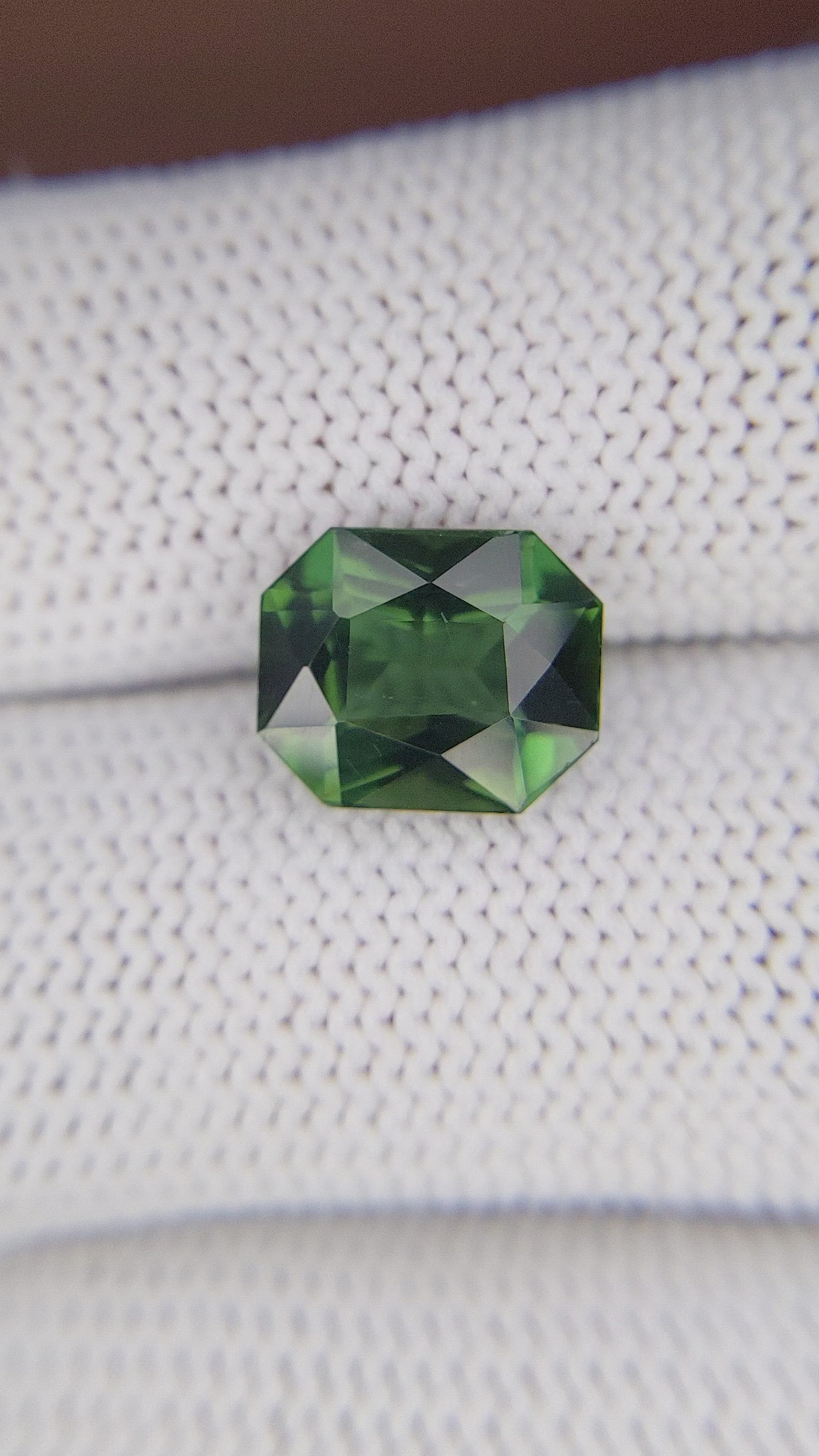 3.73 Ct. Green Apatite from Ceylon (Sri Lanka) Size Video