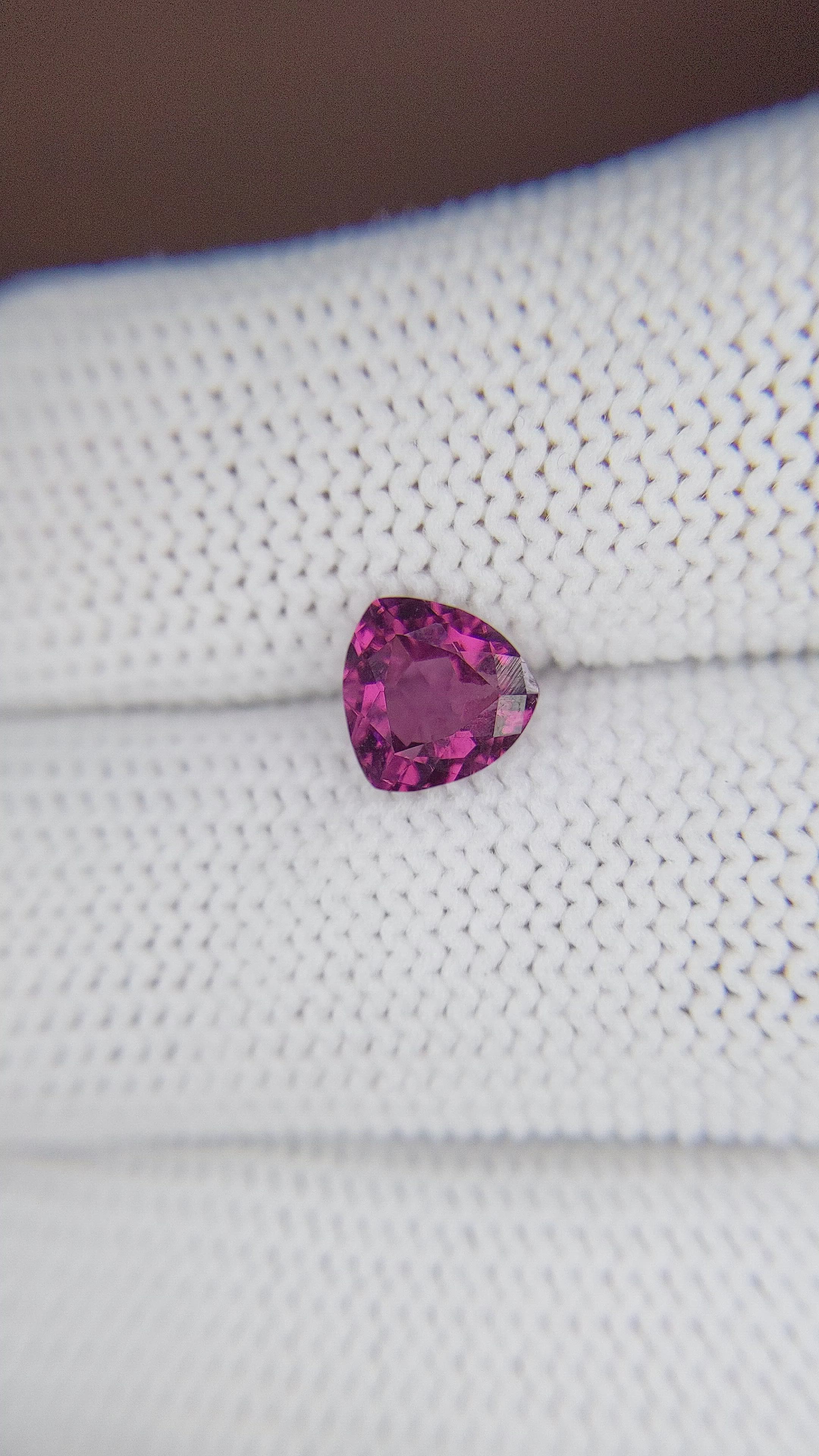 1.45 Ct. Purplish Pink Garnet from Ceylon (Sri Lanka) Size Video