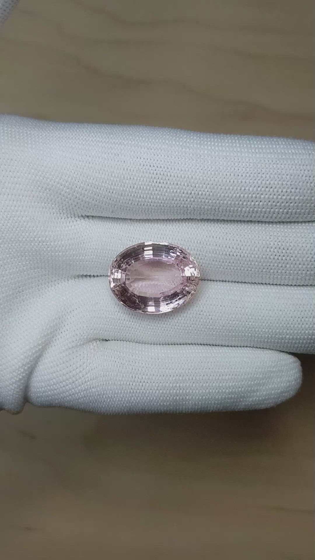 34.65 Ct. Kunzite from Brazil Size Video