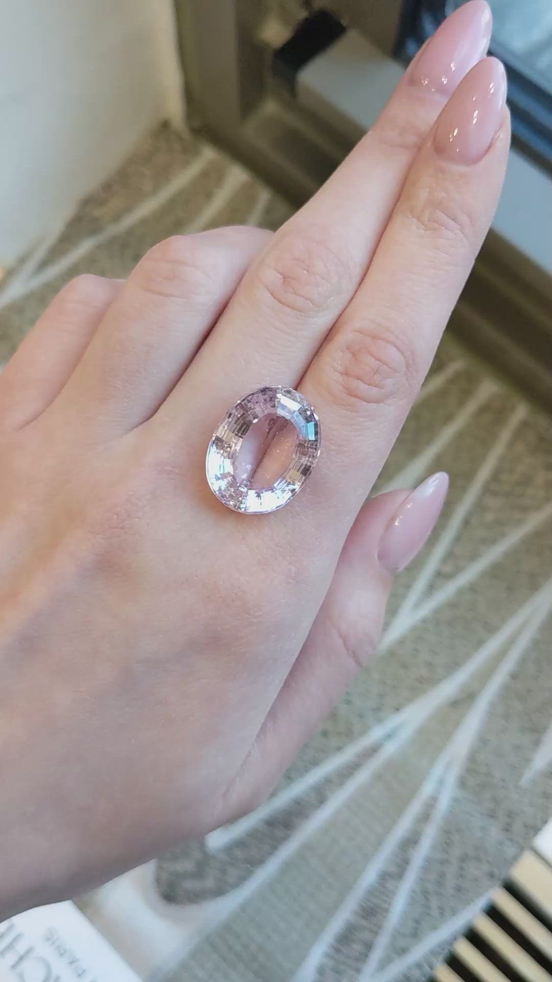 34.65 Ct. Kunzite from Brazil Size Video