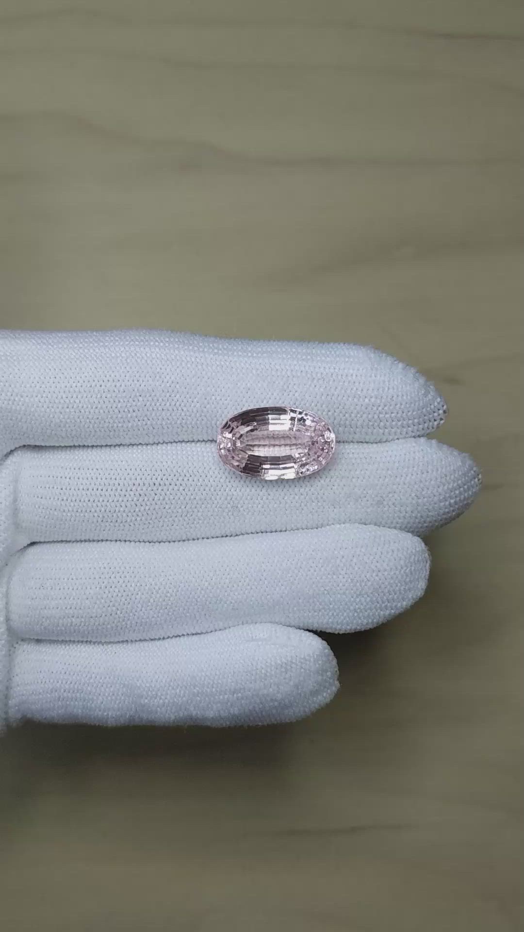16.71 Ct. Kunzite from Brazil Size Video