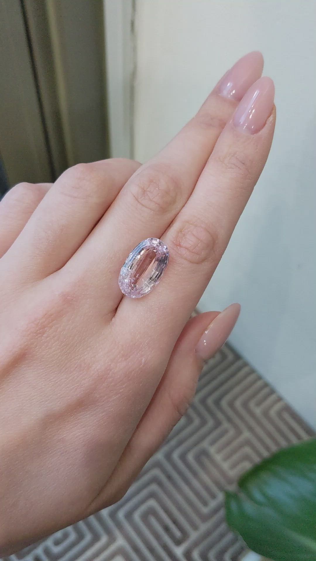 16.71 Ct. Kunzite from Brazil Size Video