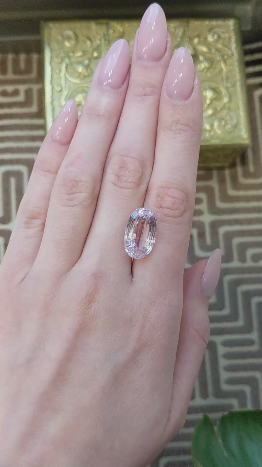16.71 Ct. Kunzite from Brazil Size Video