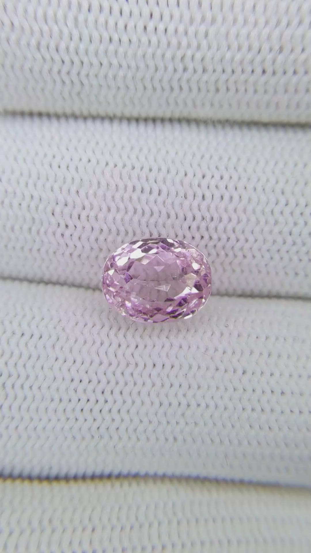 4.25 Ct. Kunzite from Brazil Size Video
