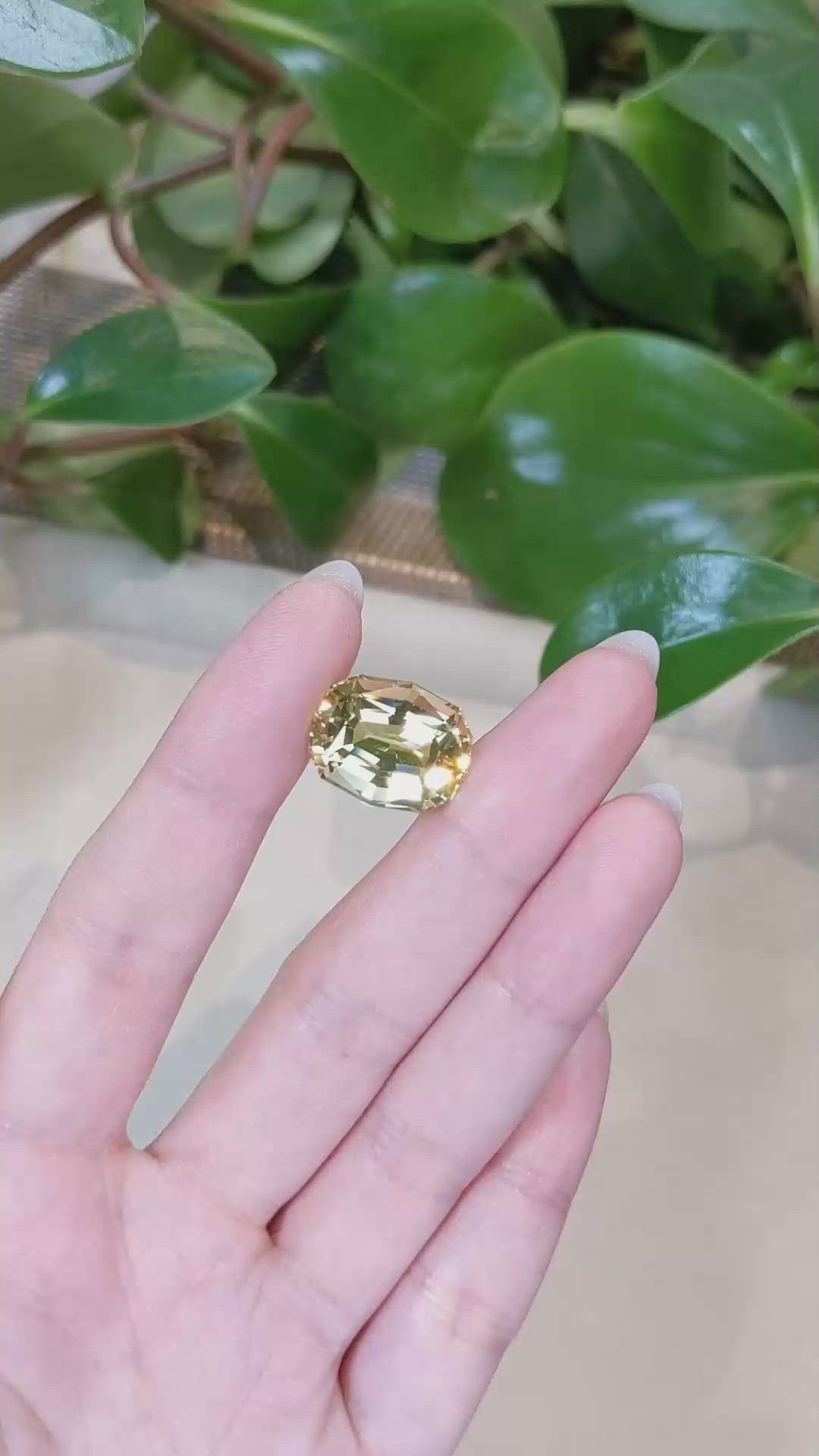 14.85 Ct. Yellow Scapolite from Brazil Size Video