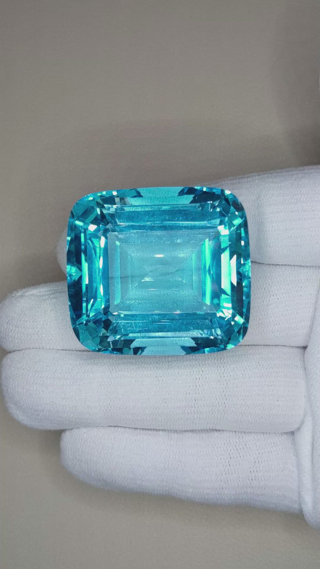 220.18 Ct. Swiss Blue Topaz from Brazil Size Video